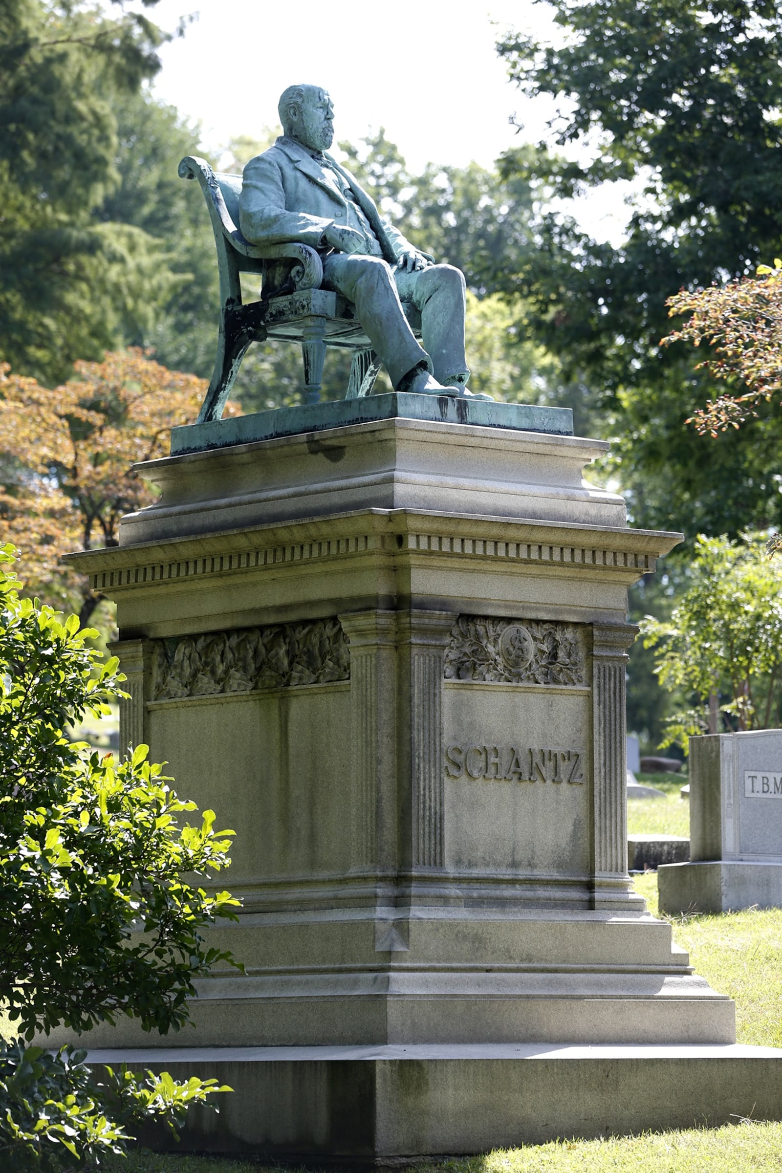 Adam Schantz, who died in 1903 and buried at Woodland Cemetery and Arboretum, was a businessman and councilman in Dayton. He and his brother George were partners in a successful brewery. He eventually bought out his brother and at one time was a partner in at least 10 Dayton breweries. LISA POWELL / STAFF