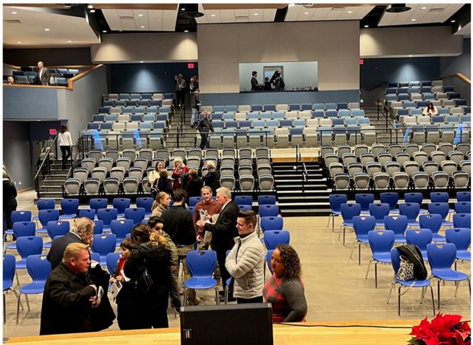 This is inside Wayne Local Schools' new multipurpose auditorium that has a seating capacity of 460. It is part of the district's new Performing Arts Center. ED RICHTER/STAFF