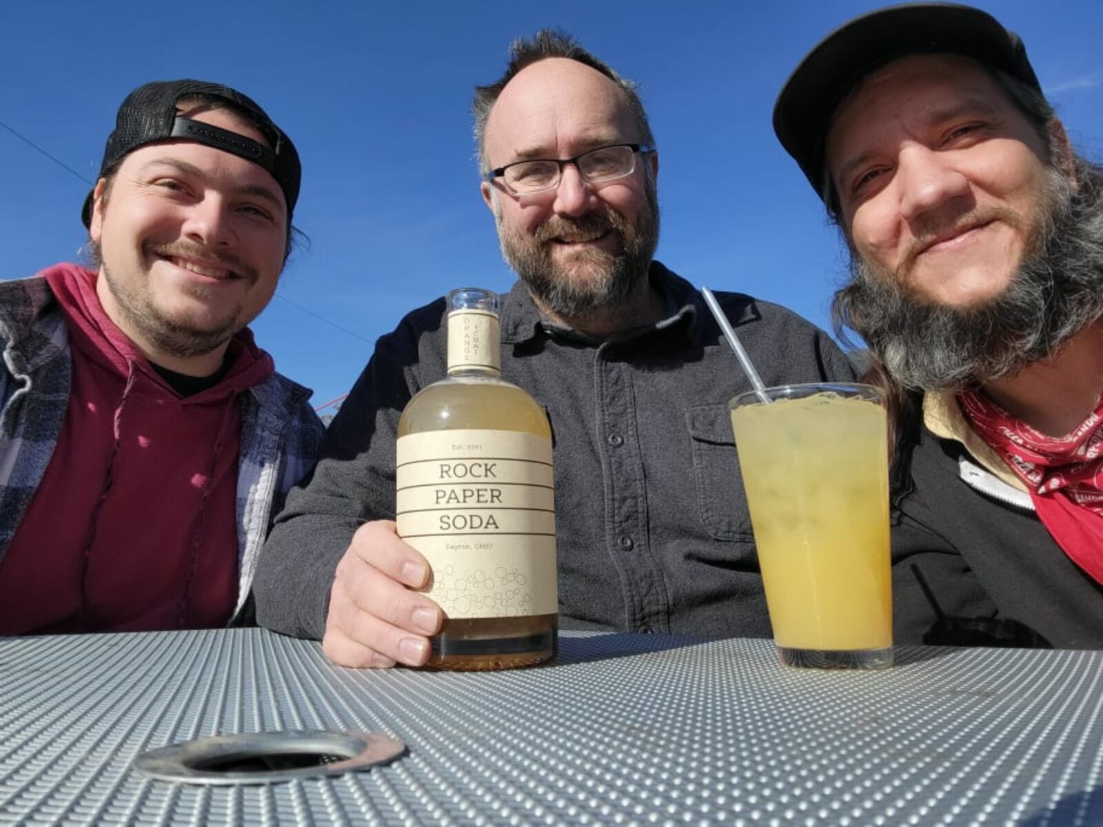 “Rock, Paper, Soda” is a brand new craft soda brand that will launch tomorrow, Nov. 18 at a pop-up food event at Yellow Cab Tavern from 6 p.m. to 9 p.m. Founders of the new soda brand are Brian Johnson (right), The Pizza Bandit pizza partner, Shane Anderson (middle), Ghostlight Coffee founder and owner and James Burton (left), The Pizza Bandit’s chef and partner.