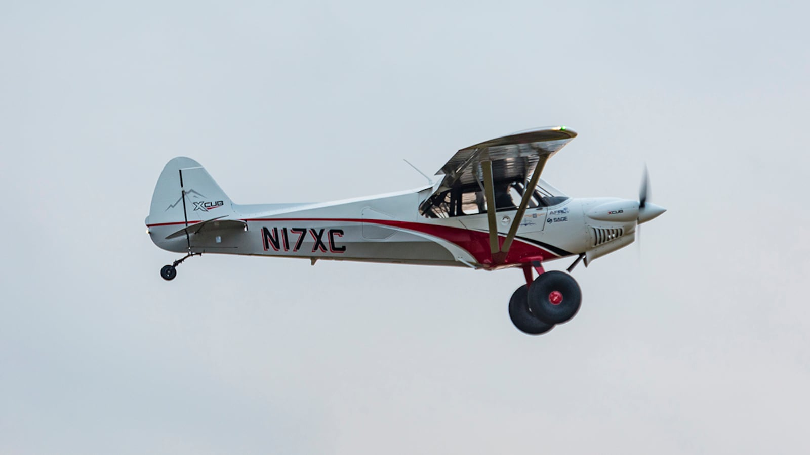 On Dec. 21, 2020, The AFRL LASH Lysander XCub stopped at the Lewis A. Jackson Regional Airport in Greene County, Ohio, on its journey to the AFRL 711th Human Performance Wing’s contracted research flight test organization facility in Maryland. The craft will be used to advance the initial “Lysander” personnel recovery flight experiments. U.S. AIR FORCE PHOTO/RICHARD ELDRIDGE