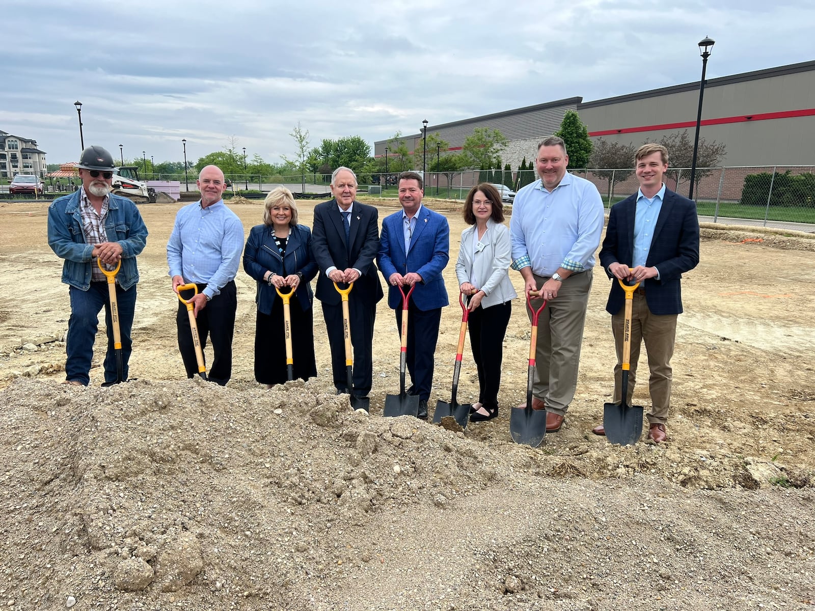 Oberer Realty Services and Centerville City Council broke ground Monday, May 6, 2024, on the 10,000-square-foot Shoppes at Cornerstone IV, the final building at mixed-use project Cornerstone of Centerville North. The building will be home to restaurants Chicken Salad Chick and Mi Cozumel. CONTRIBUTED