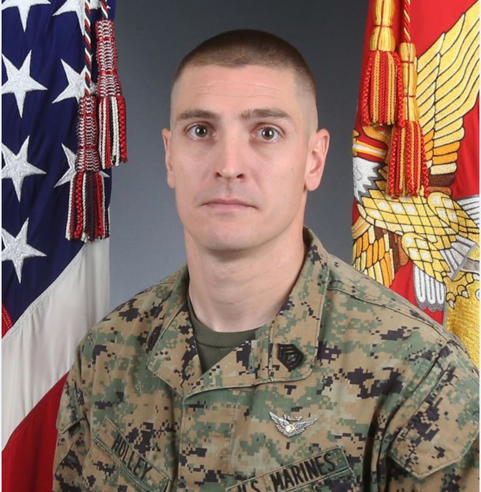 Gunnery Sgt. Derik Holley of Dayton was one of four Marines killed in a helicopter crash in California on Tuesday, April 3, 2018. (Courtesy/U.S. Marine Corps)