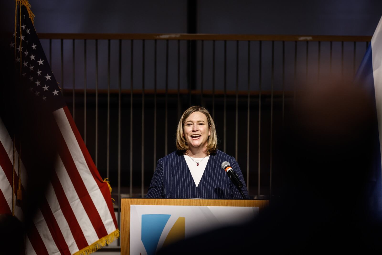 Dayton Mayor, Nan Whaley delivers her farewell address at Dayton Library on Third St. in Dayton Friday Dec. 17, 2021. Jim Noelker/Staff 