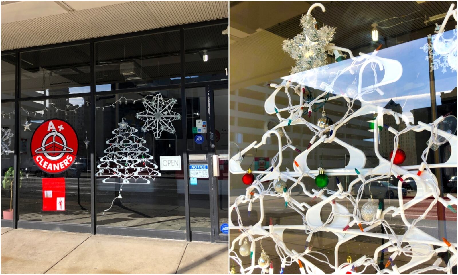 A+ Cleaners, entrant in the Whimsical Windows decorating contest put on by the Downtown Dayton Partnership in 2021.