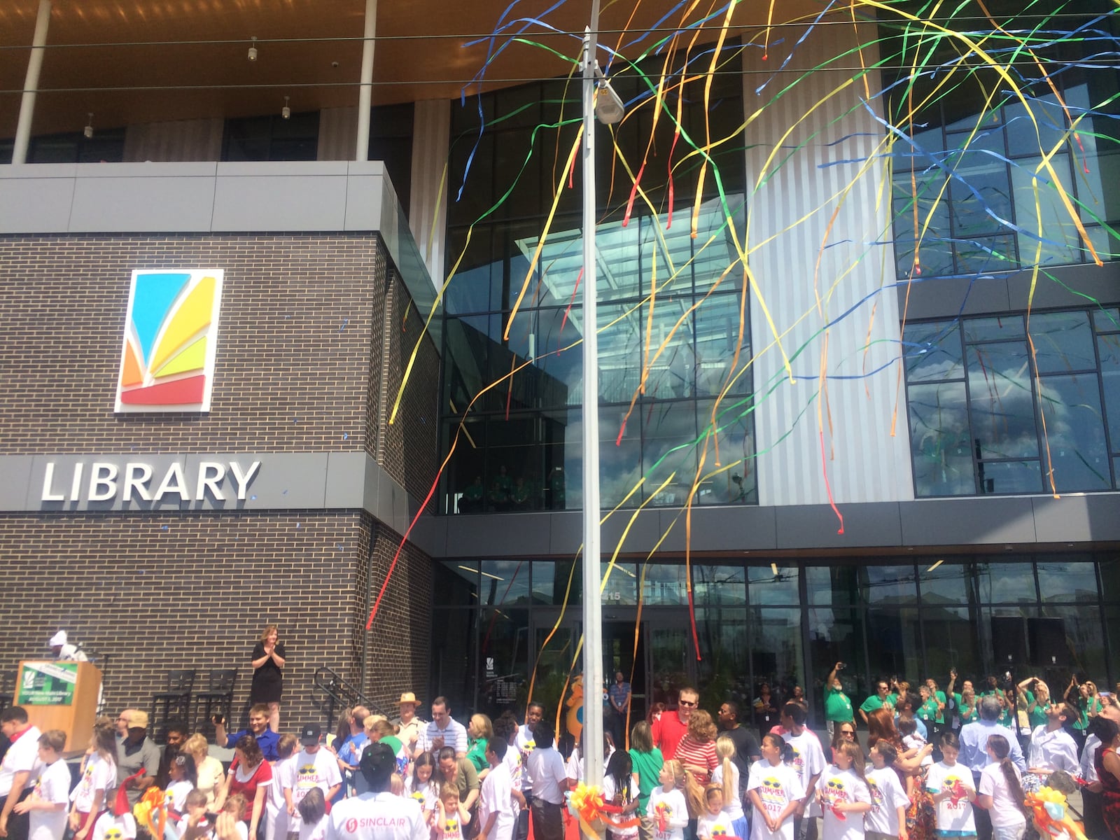 A photo of the grand opening of the main Dayton Metro Library in downtown in 2017. CORNELIUS FROLIK / STAFF