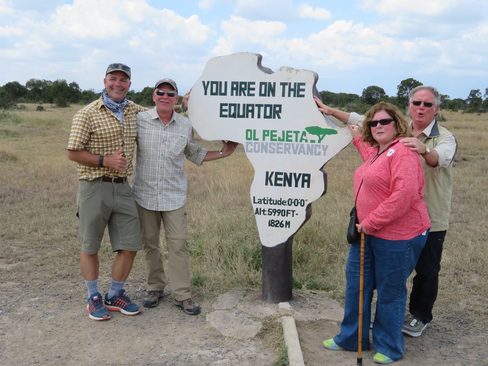 Frank Williams (right), his wife Debbie and fellow runners in Africa for the Amazing Masai Marathon. CONTRIBUTED