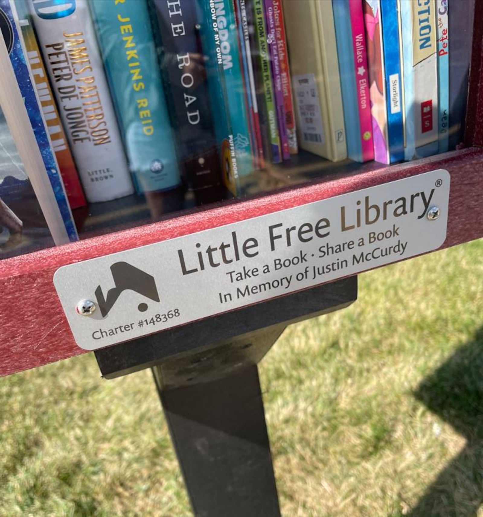 A Little Free Library was started at the Coffman YMCA in Springboro to celebrate the life of Justin McCurdy. CONTRIBUTED PHOTO