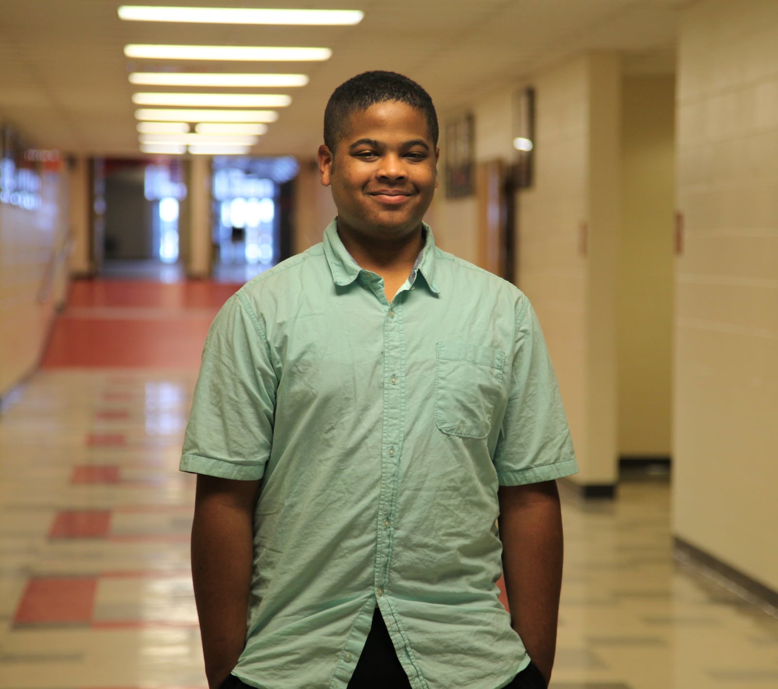 Ras-Emmanuel Harrison lives in Dayton but attends Stebbins High School in Riverside through their open enrollment policy. Harrison said he likes the online curriculum option at Stebbins and has two goals -- becoming a Marine and pursuing a political science degree. BYRON STIRSMAN / STAFF