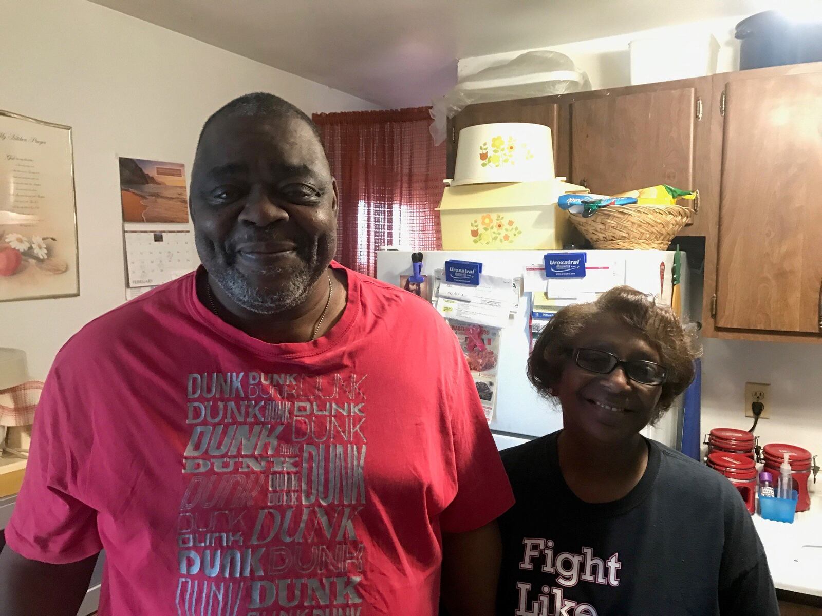 Central State guard Allen Thigpen and his Gloria, his wife of almost 50 years. Tom Archdeacon/STAFF