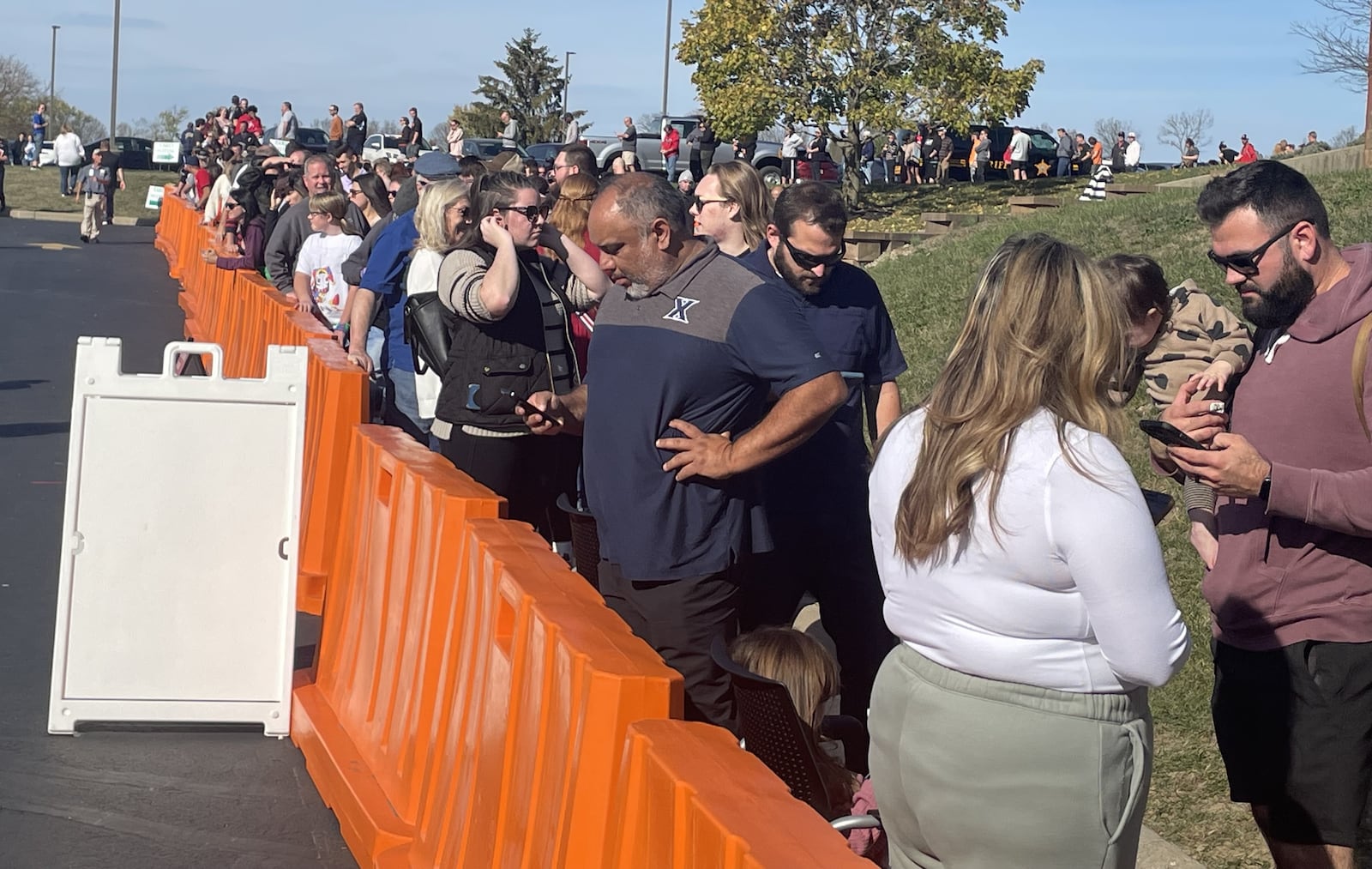 Hundreds of Warren County residents waited in line Sunday at the board of elections in Lebanon on the final day of early voting before the Nov. 5 general election. NICK BLIZZARD/STAFF