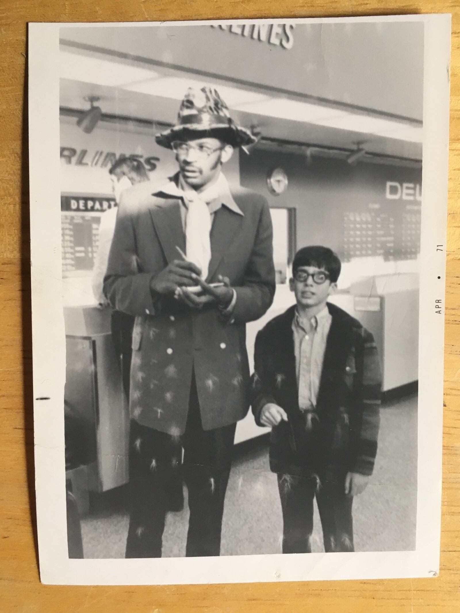  Tim Gallagher with Western Kentucky’s 6-foot-11 star Jim McDaniels at Dayton Airport in April of 1971 after the East-West College All-Star Game held at UD Arena McDaniels was the No. 1 overall pick in the American Basketball Association draft that year. CONTRIBUTED