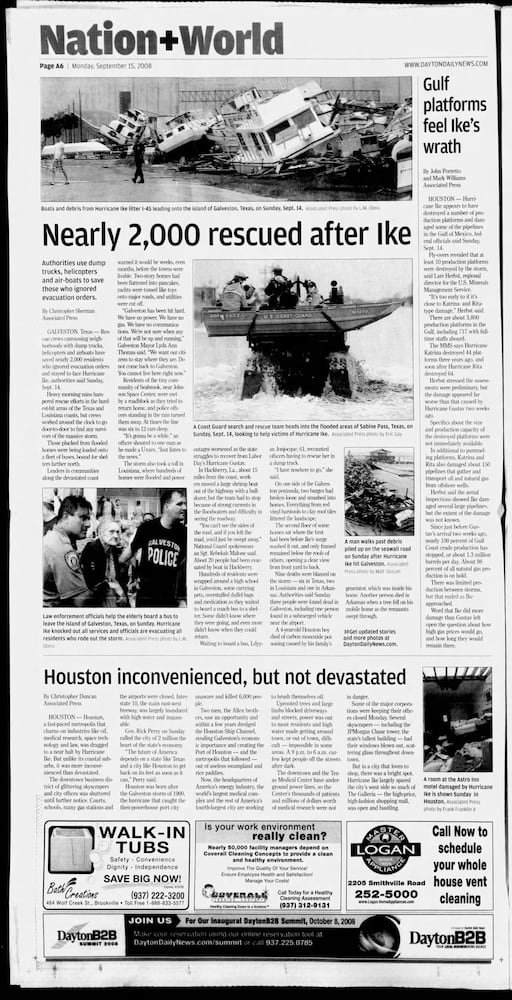 Hurricane Ike DDN pages