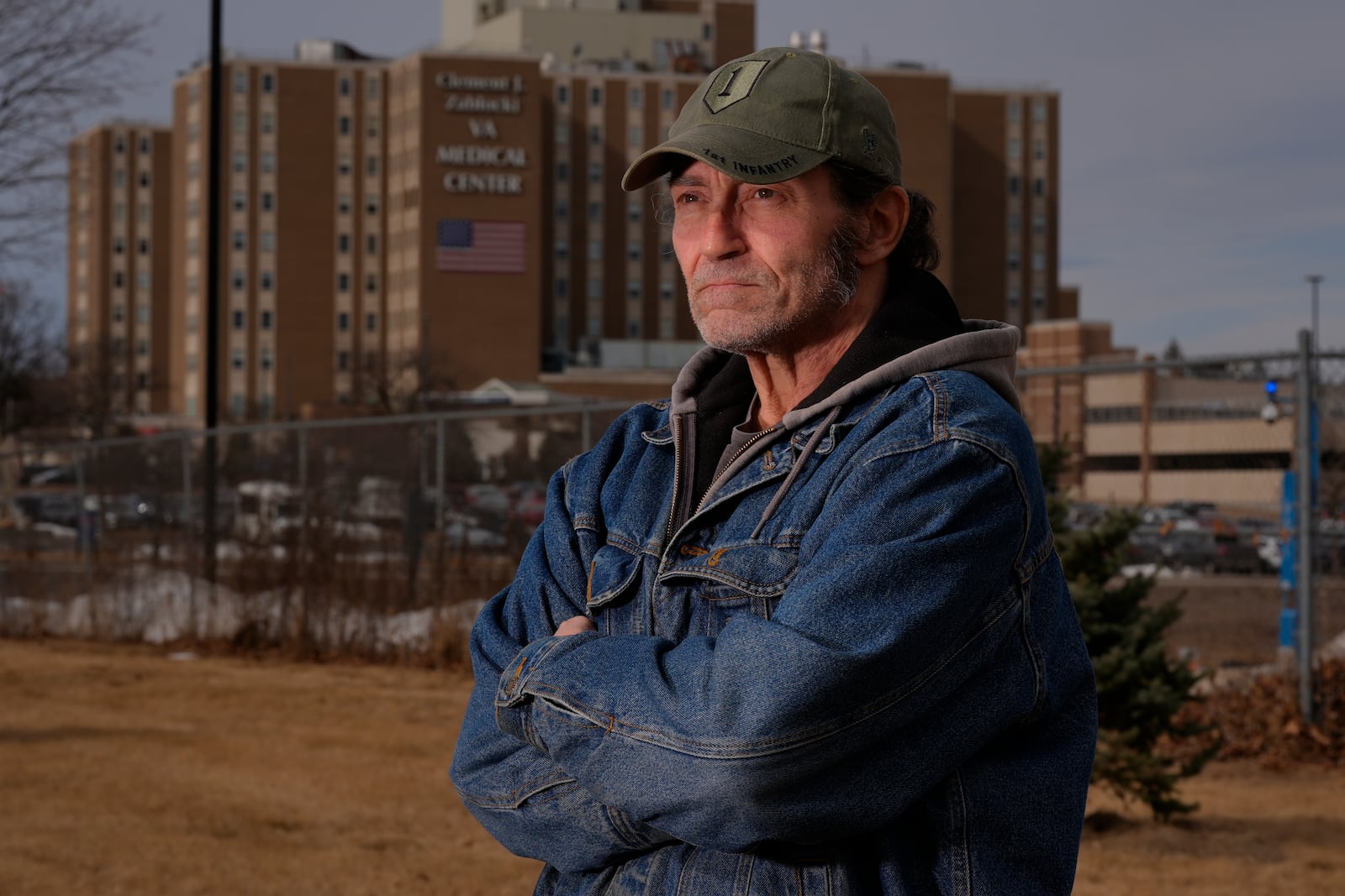 James Stancil is seen outside the Clement J. Zablocki VA Medical Center Friday, Feb. 28, 2025, in Milwaukee. (AP Photo/Morry Gash)