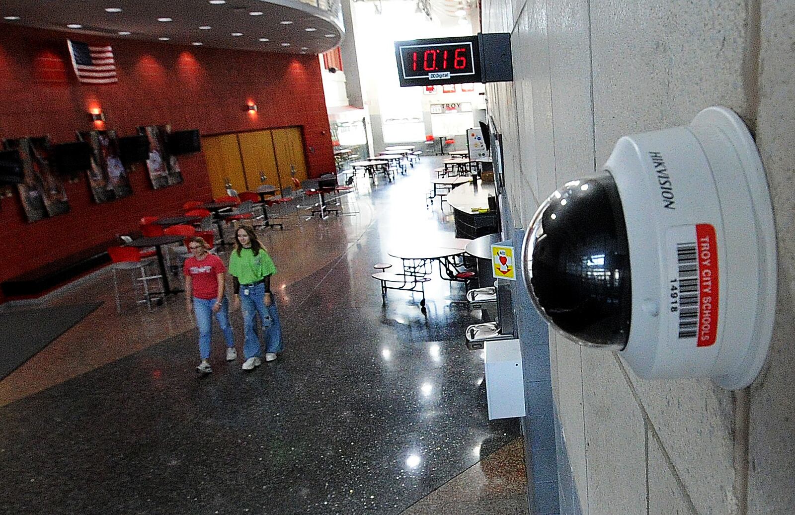 Troy school officials listed several items they will buy with the state funding like new cameras and shatter-resistant security film for the glass on the entrances to its buildings. MARSHALL GORBY\STAFF