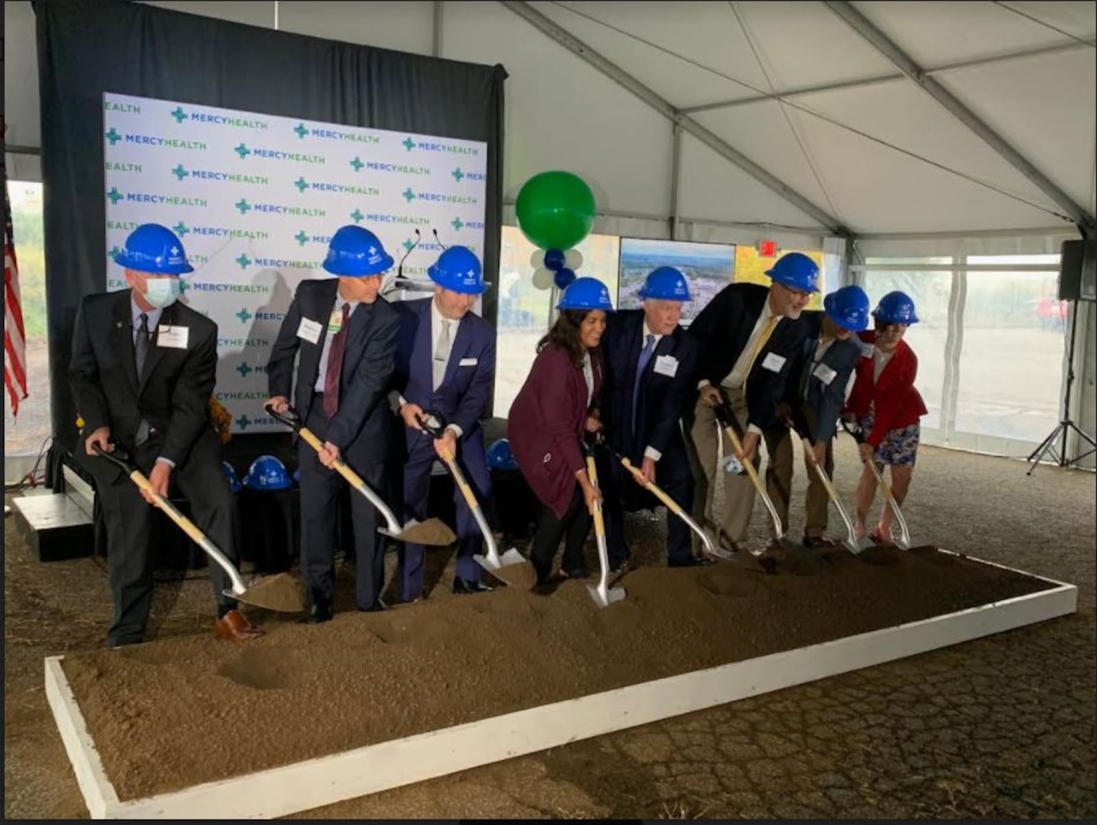 Mercy Health Cincinnati officials officially "break ground" Friday for a new $200 million hospital in Warren County. The new facility is located at Kings Mills Road and Kings Island Drive. ED RICHTER/STAFF