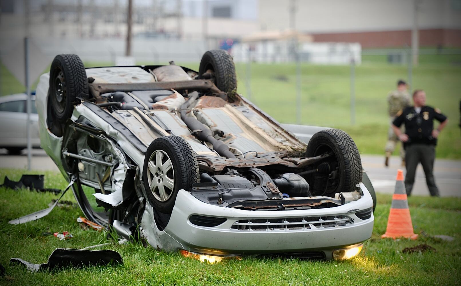 PHOTOS: Car overturns in Greene County crash