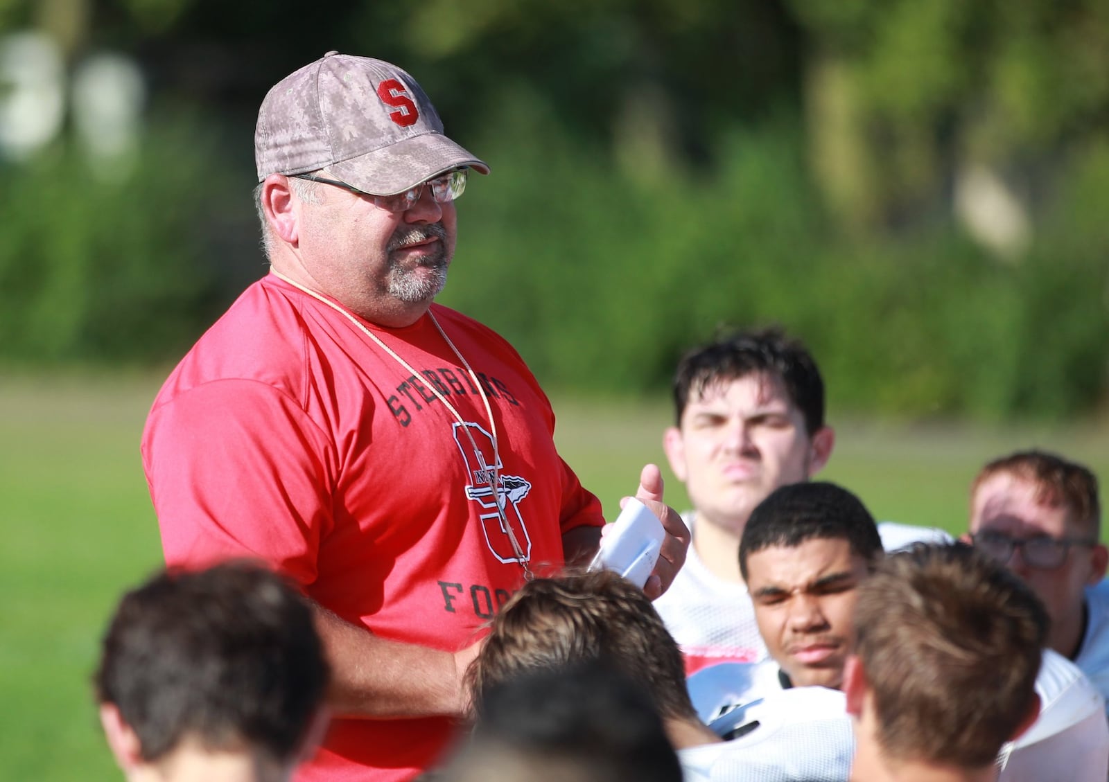 Stebbins head coach Greg Bonifay guided the Indians to a 19-0 Week 1 win at Greeneview. The Indians play Greenville in their home opener on Friday, Sept. 6, 2019. MARC PENDLETON / STAFF