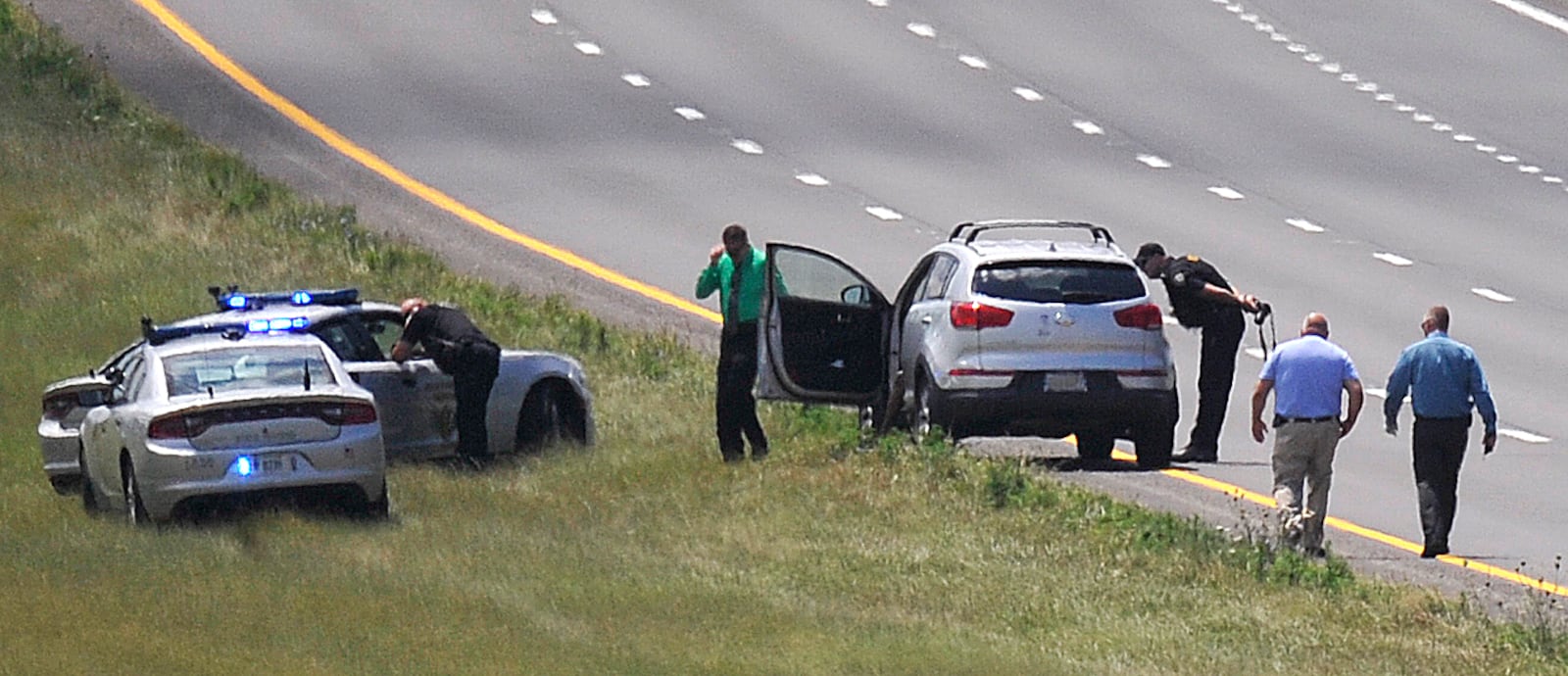 Southbound I-75 near Austin Landing was shut down for several hours after a fatal shooting. MARSHALL GORBY\STAFF