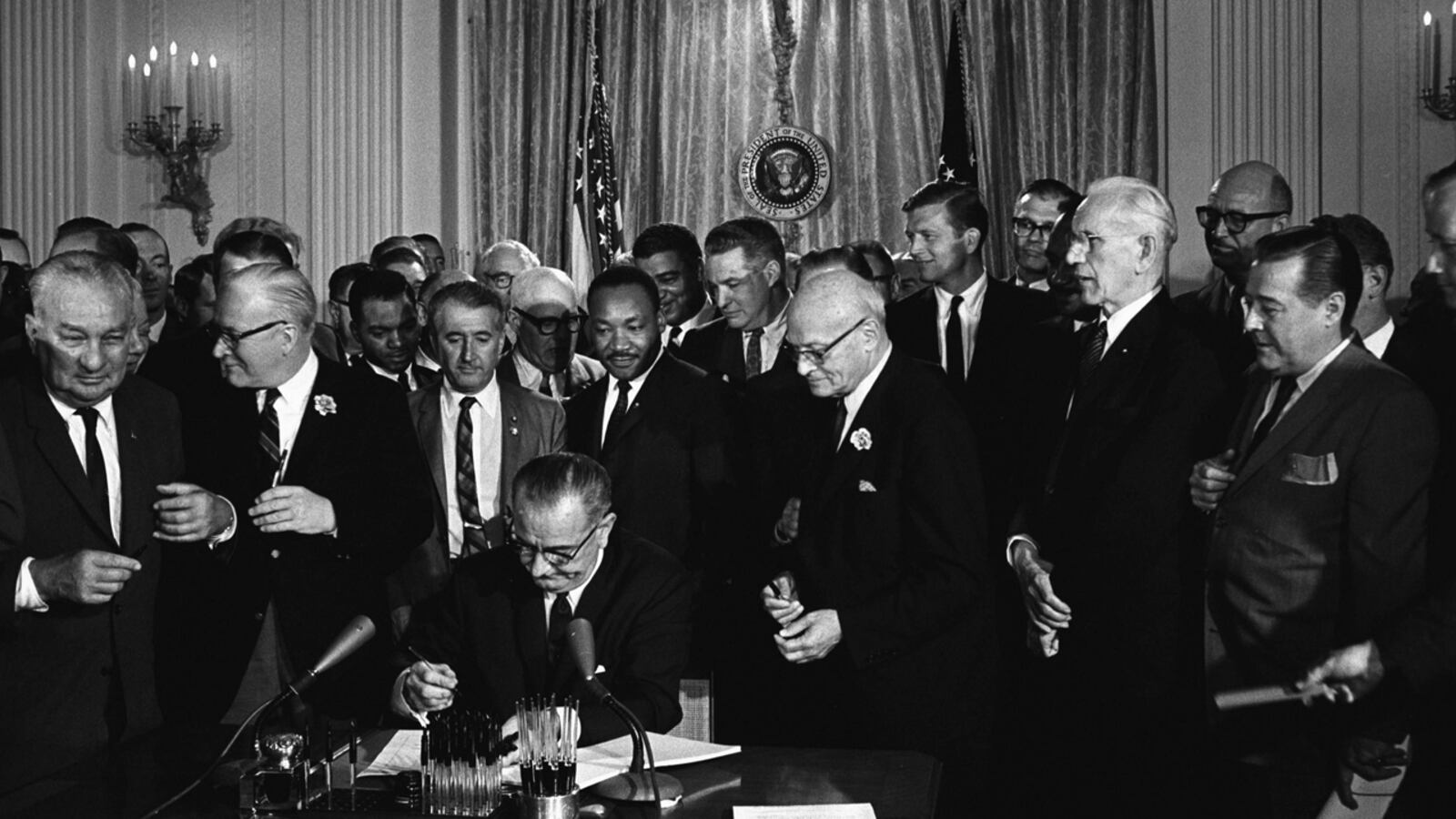 Another important moment for Martin Luther King, Jr. in 1964 was being present when President Johnson signed the Civil Rights Act on July 2.