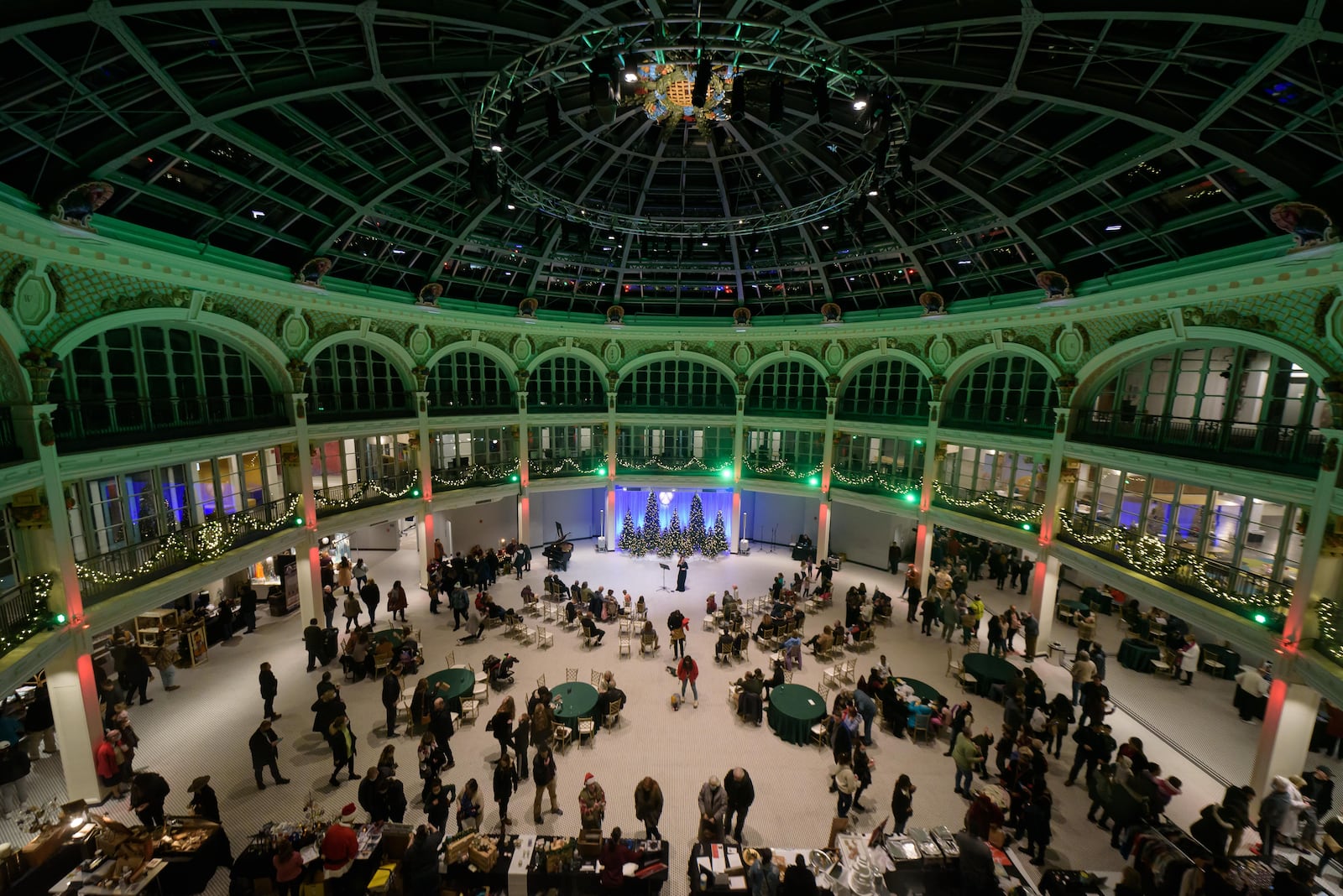 Holly Days returns to the Dayton Arcade from Tuesday, Dec. 7 through Thursday, Dec. 9, 2021. The free, family friendly event will feature artisan vendors, live performances, a community Lego build hosted by Brixilated and more.  TOM GILLIAM / CONTRIBUTING PHOTOGRAPHER