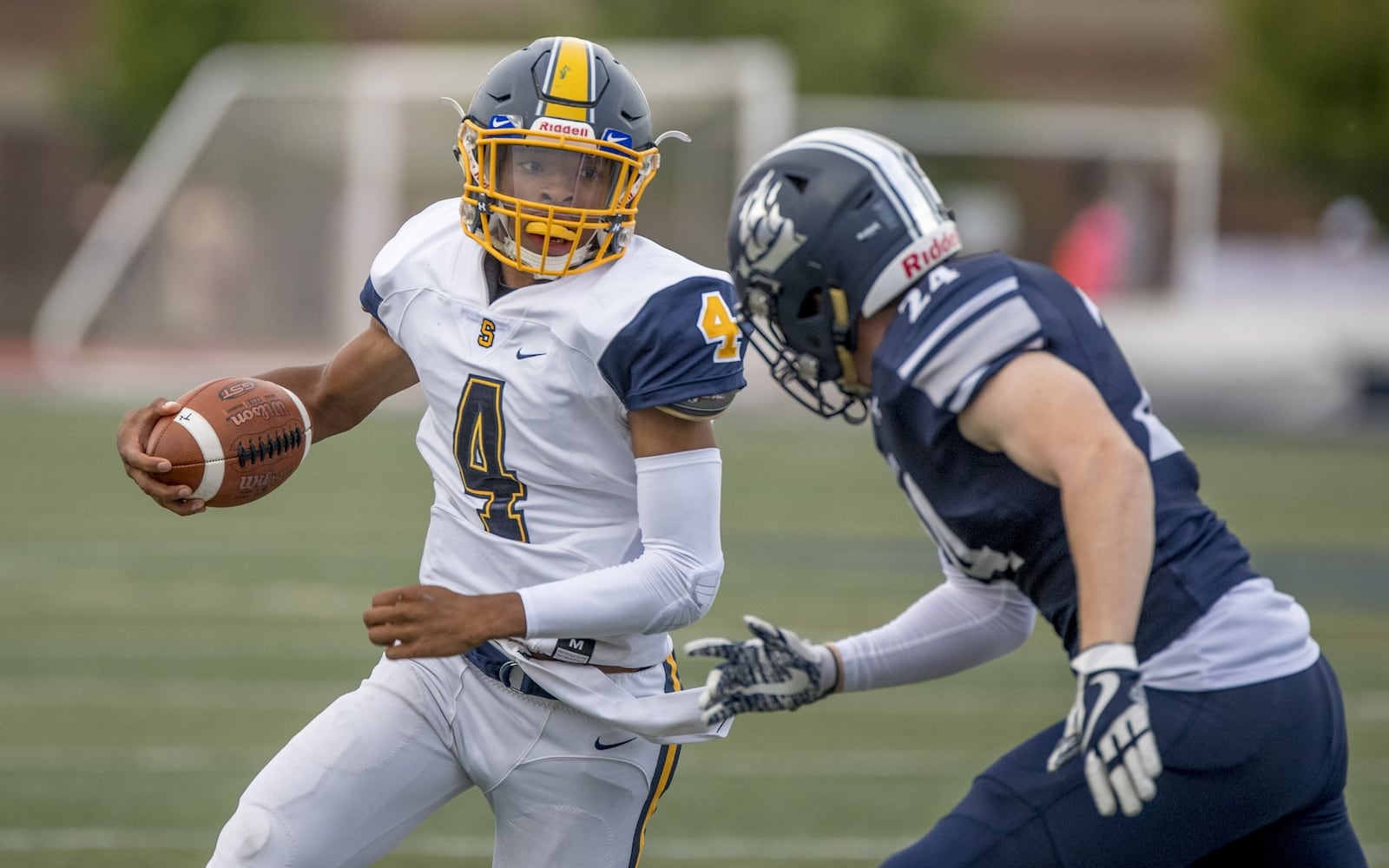 Springfield QB RaHeim Moss. Springfield defeated host Hudson 16-10 in a Week 3 high school football game on Friday, Sept. 7, 2018. K.M. KLEMENCIC / CONTRIBUTED