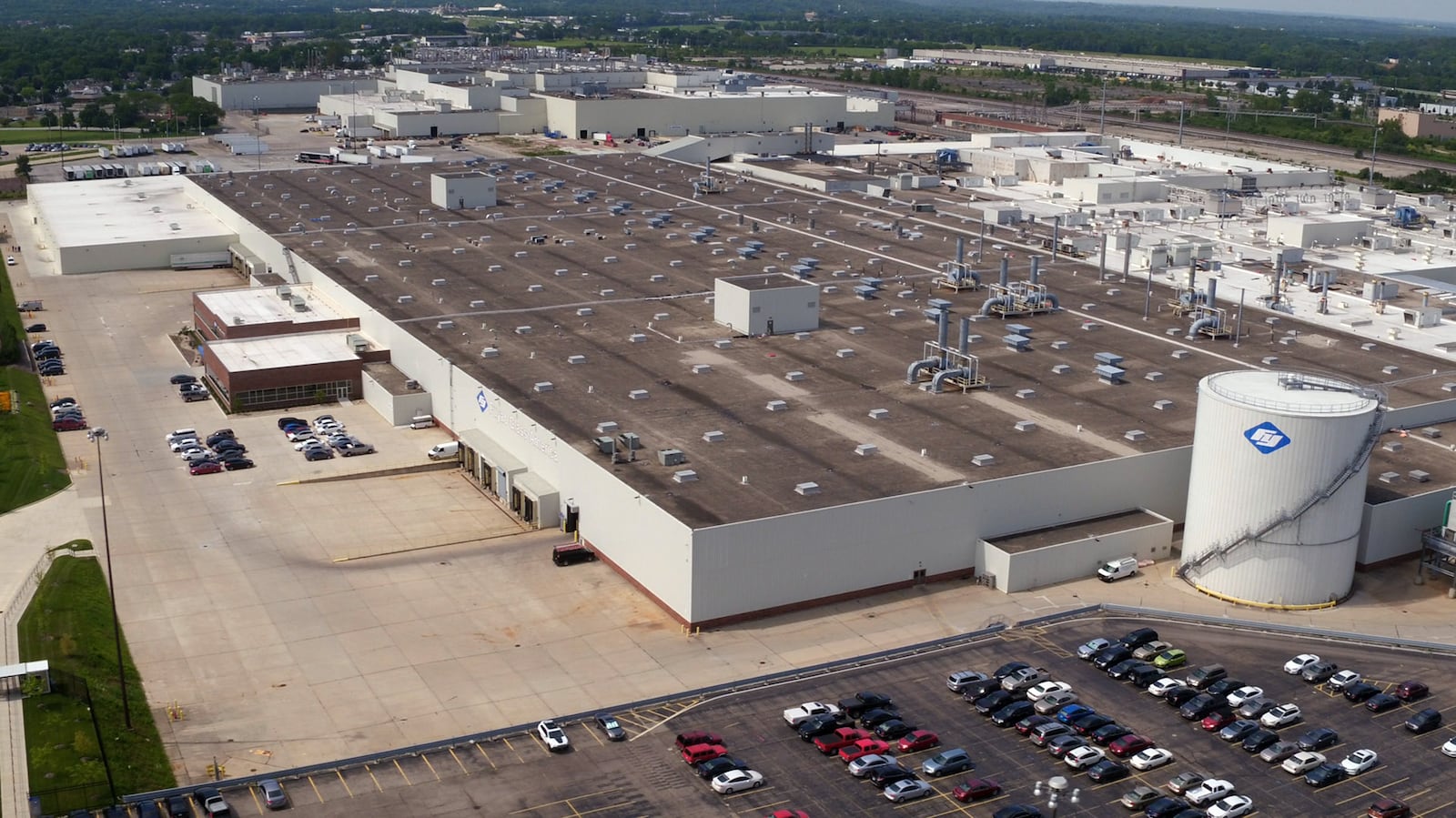 8-1-17 -- Aerial view of Fuyao Glass America located in the former General Motors Assembly Plant in Moraine.   TY GREENLEES / STAFF