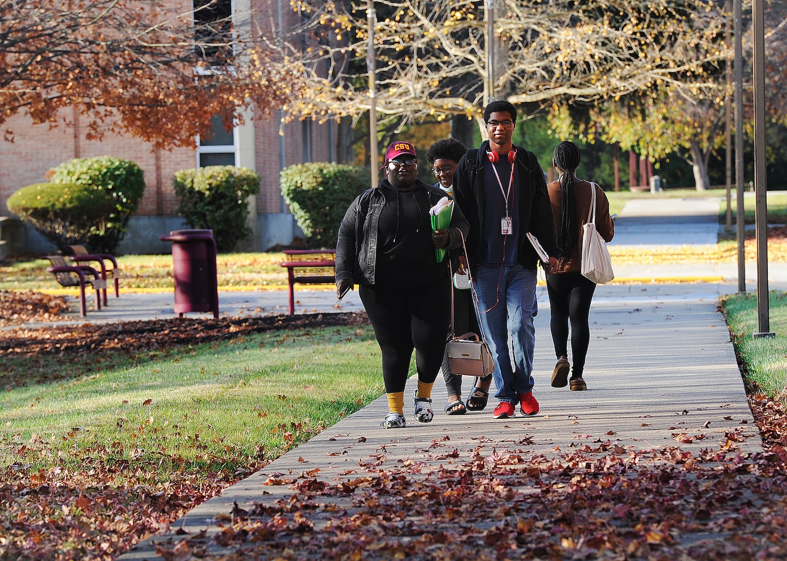 Students going to classes on the campus of Central State University Monday Nov. 4, 2022. MARSHALL GORBY\STAFF