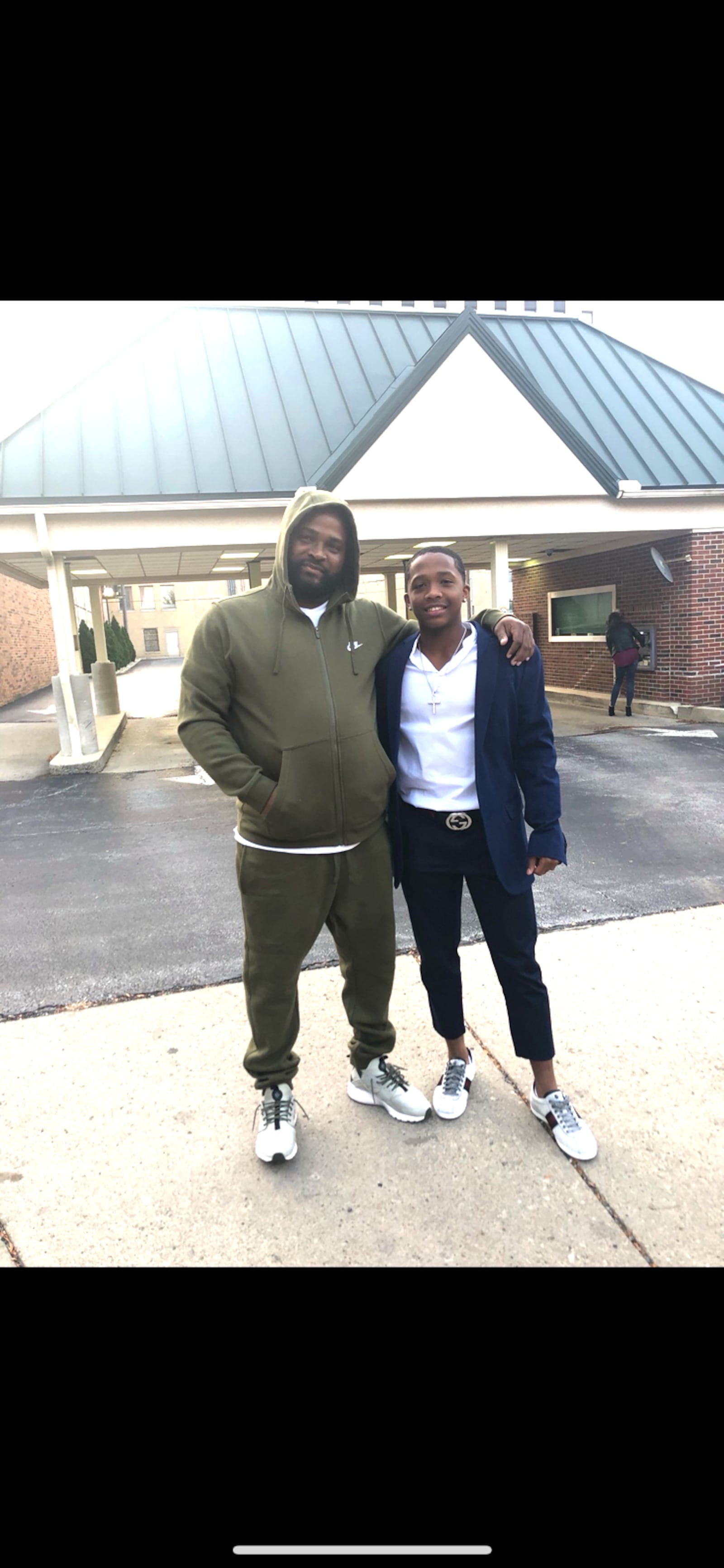 Khali Luster with his dad Jehosh Luster, who like his son, was a standout high school player at Lima Senior. Jehosh died in June. He was just 41. CONTRIBUTED