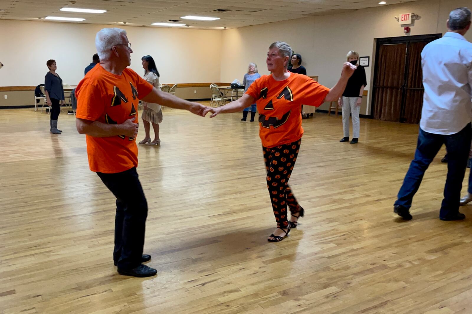 Bud Bell and Yvonne Porter met at the Dayton Ballroom Dance Club in 2014 and have been tearing up the dance floor together for years. Photo by Debbie Juniewicz