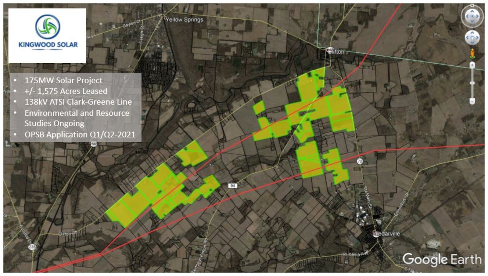 A picture from a presentation about the potential Kingwood Solar project, showing the land in question. CONTRIBUTED