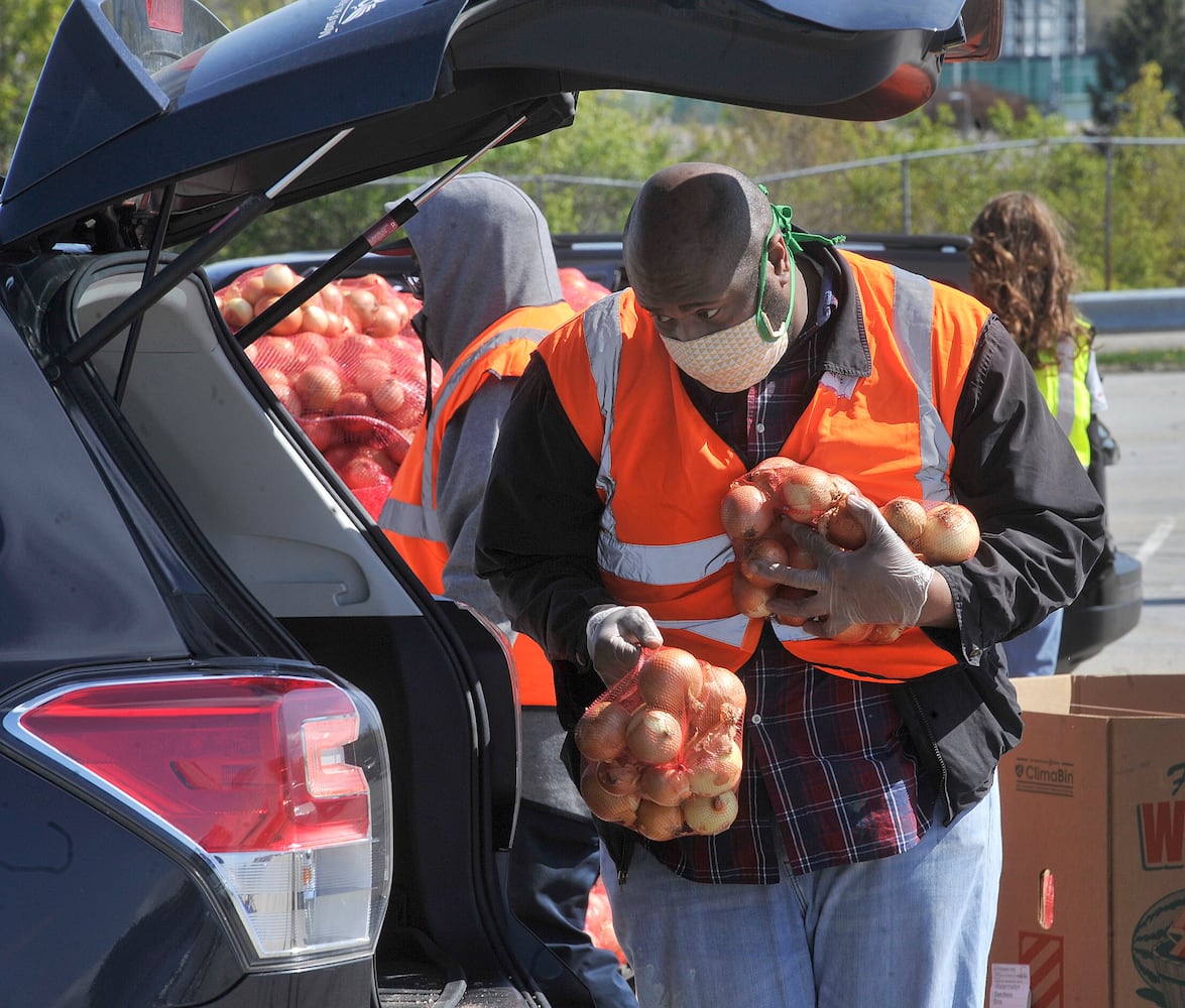 PHOTOS: Thousands line up for food distribution in Greene County