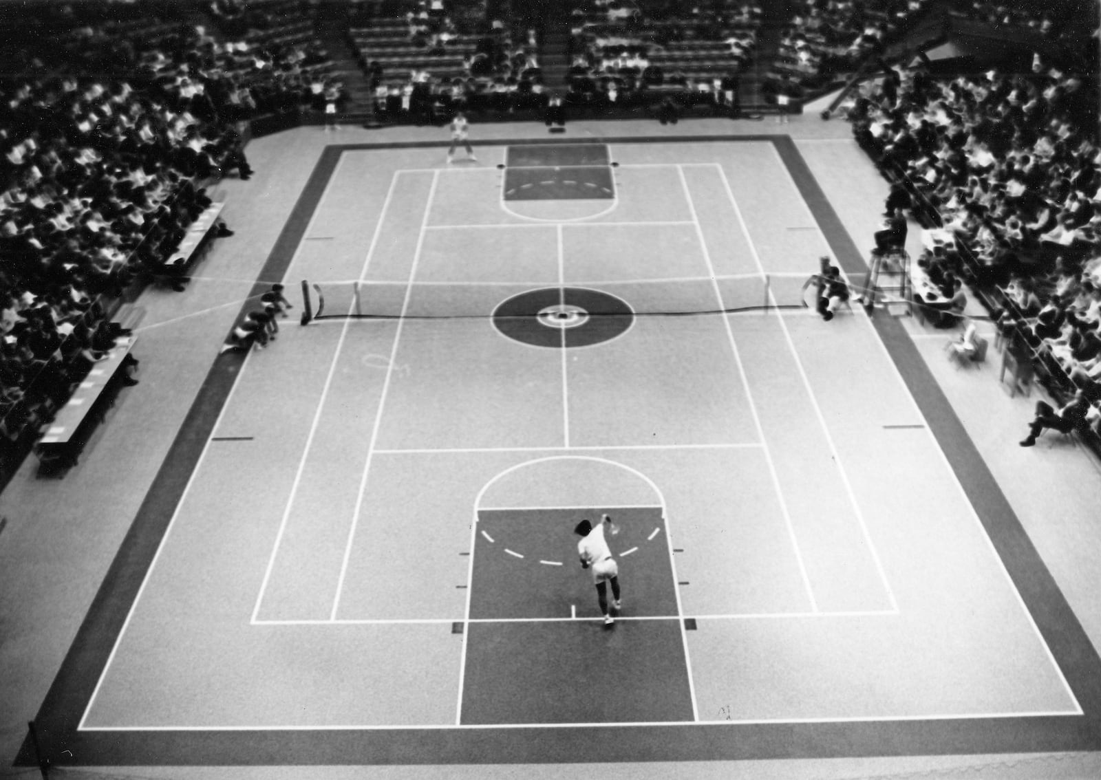 Tennis inside UD Arena in 1970.  BILL KOEHLER / STAFF