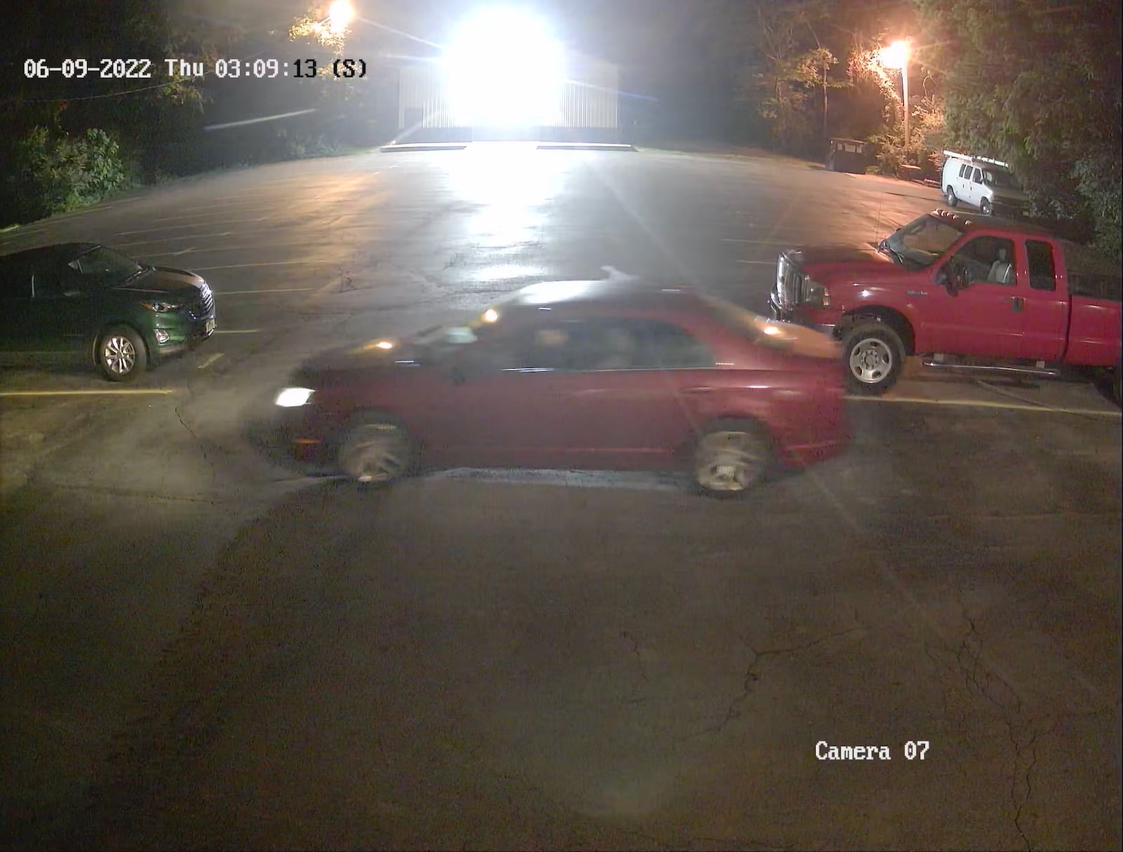 A suspect's vehicle in a catalytic converter theft at the Boonshoft Museum of Discovery's staff parking lot. CONTRIBUTED