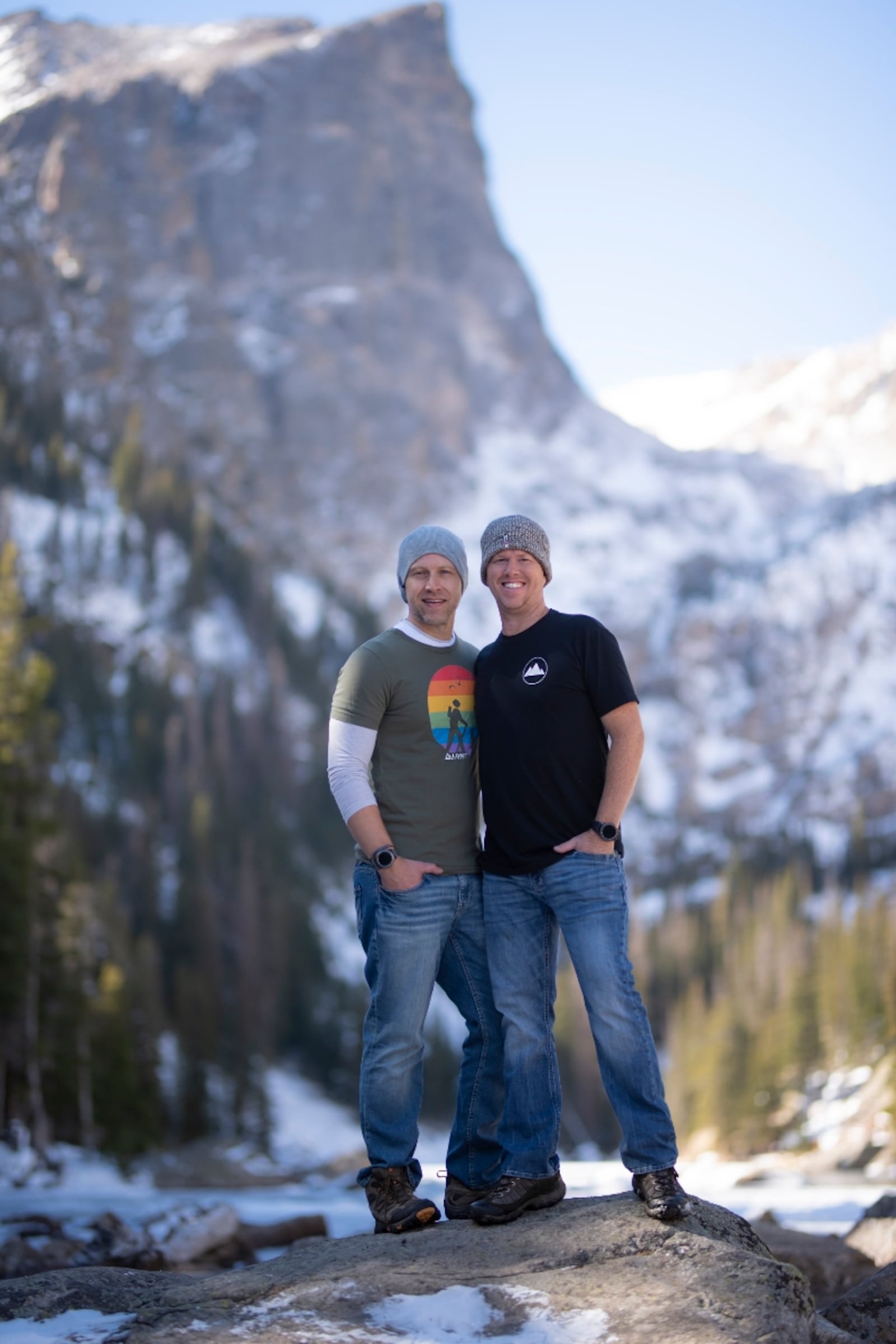 Justin Yoder (right) and husband Patrick Thompson (left) are working to ensure that the outdoors are for everyone as part of LGBT+ Outdoors - Contributed