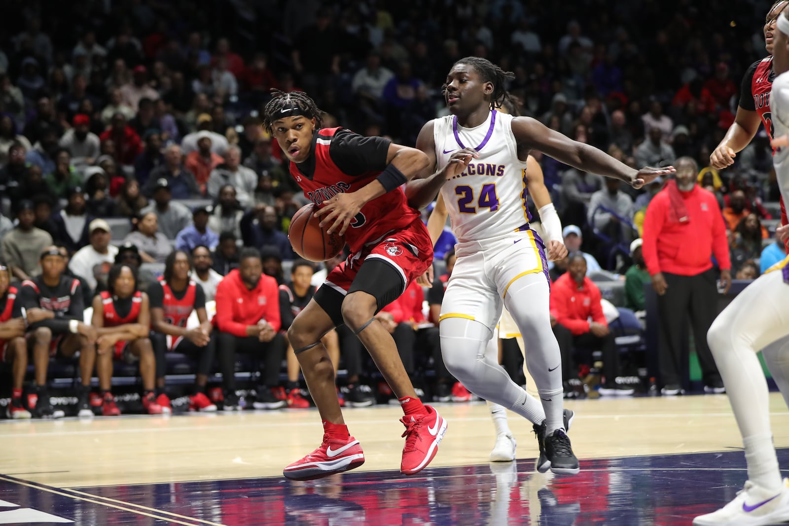 The Trotwood High School boys basketball team fell to Aiken 71-50 in a Division III regional final game on Sunday, March 9 at Xavier University's Cintas Center. MICHAEL COOPER/STAFF