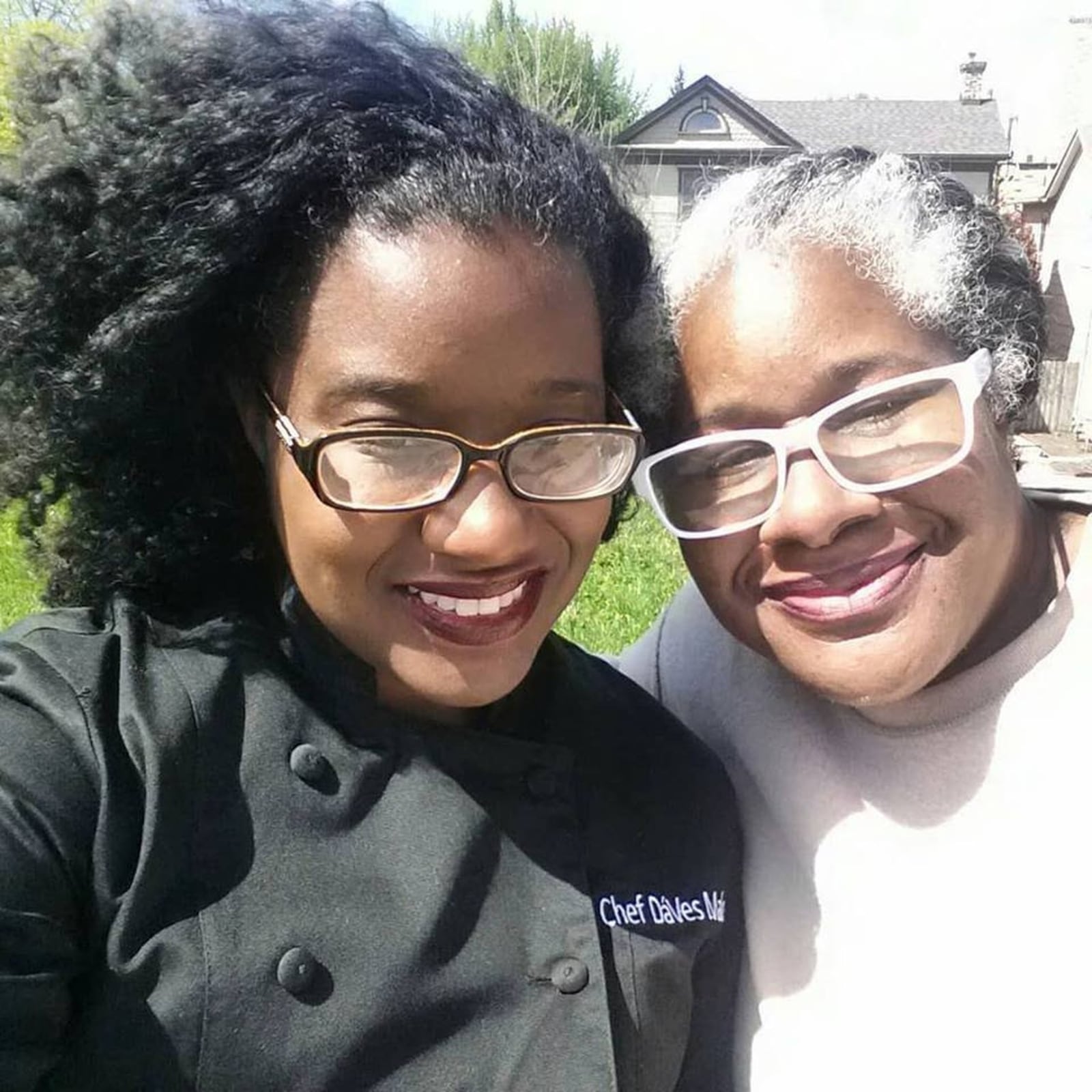 Chef Da'Ves Malone takes a photo with her mother, who she said is major a supporter of her business, Sprouting Dreams LLC. CONTRIBUTED