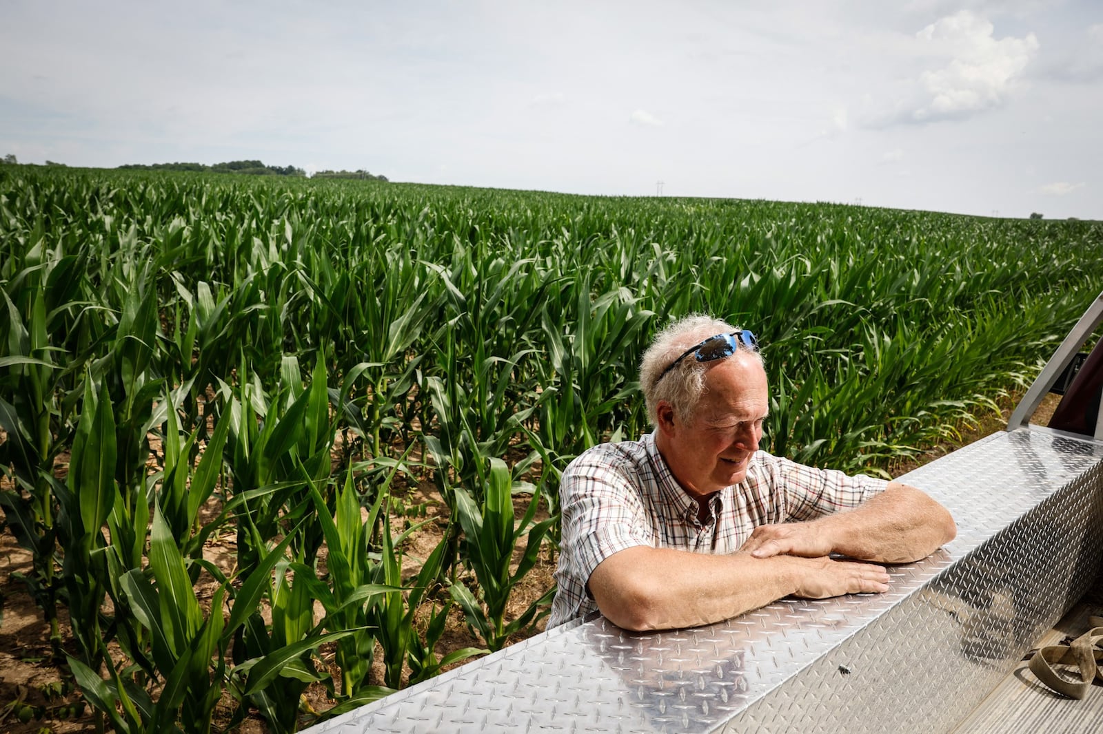 Greene County farmer, Craig Corry said the planting season has had it's ups and downs but now we need rain. Corry farms 500 acres with his families help on Grinnell Rd. between Yellow Springs and Cedarville. "Rain makes grain, " Corry added. JIM NOELKER/STAFF