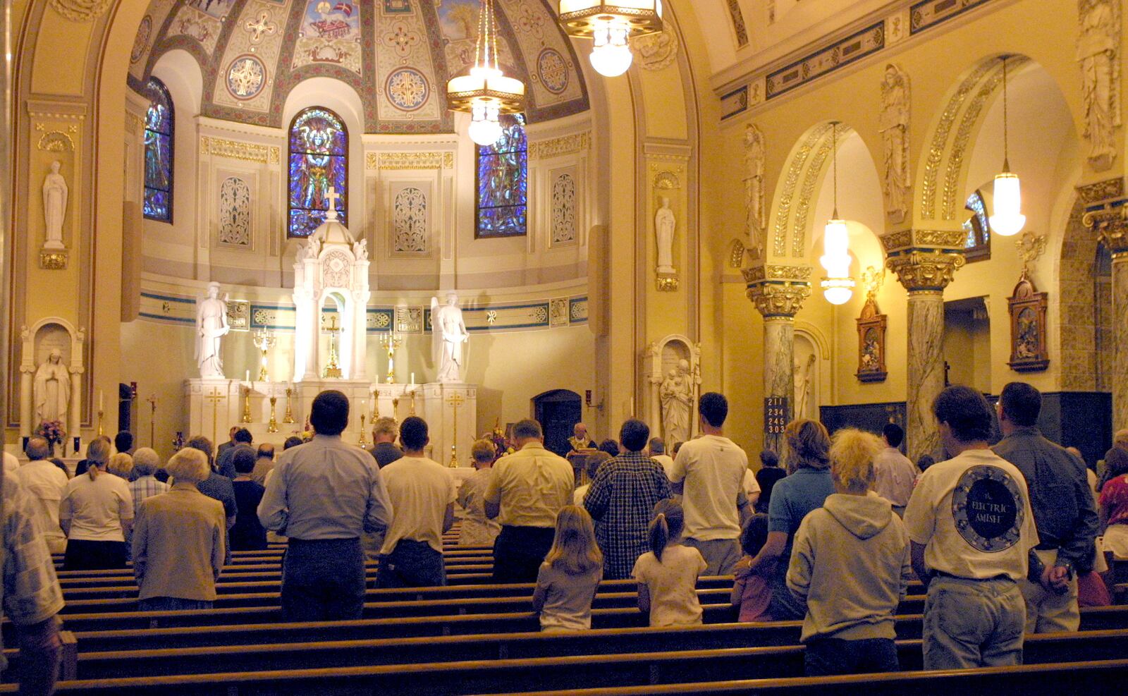 According to Father Louis Osterhage at St. Joseph Catholic Church on Second St. in Dayton, the size of the noon mass more than doubled after the terrorist attack on Sept. 11, 2001. DAYTON DAILY NEWS ARCHIVE