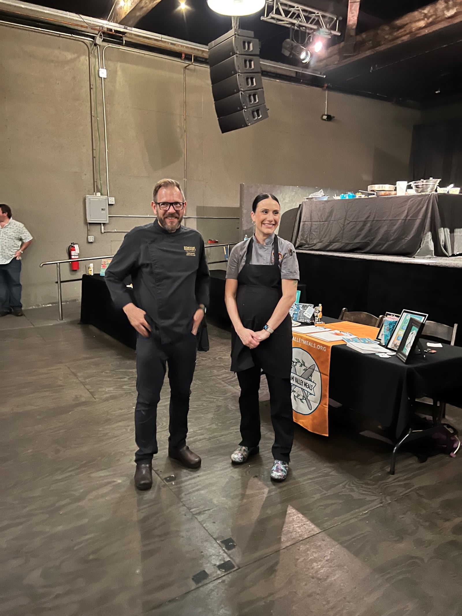 Katy Evans, Executive Chef of Coldwater Cafe and Chef David Drapes of Bernstein's Fine Catering were finalists in the Diced Dayton Chefs Challenge at the Brightside Music Venue