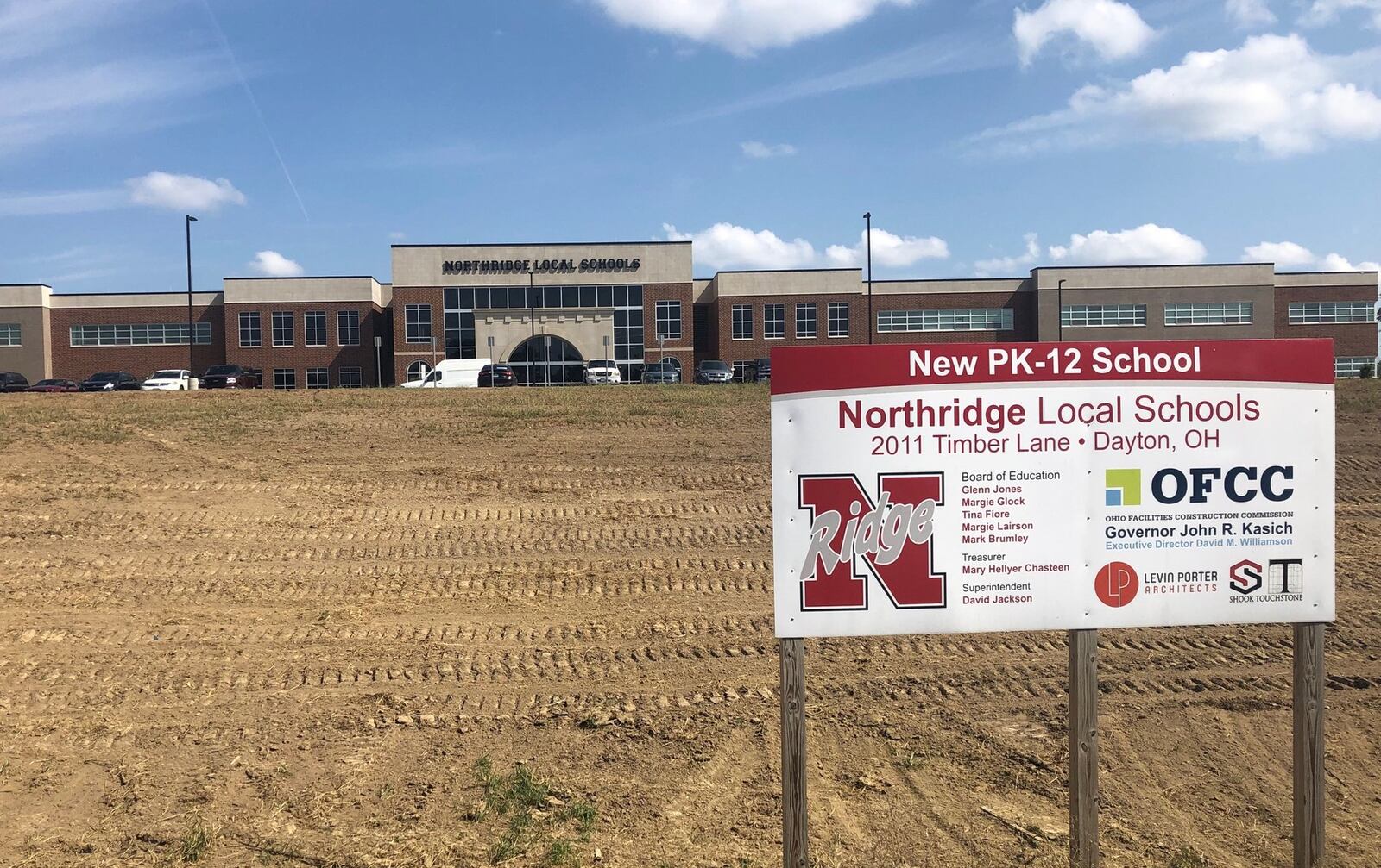 The new Northridge preK-12 school campus is on a hill overlooking North Dixie Drive. The 2019-20 school year, delayed by construction of the school building as well as fallout from the Memorial Day tornado, begins on Sept. 23. JEREMY P. KELLEY / STAFF