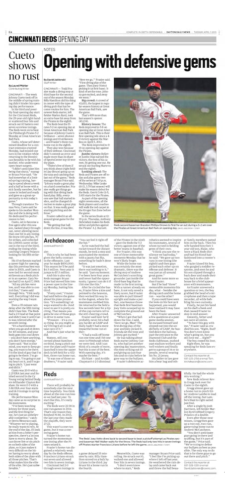 Reds Opening Day pages