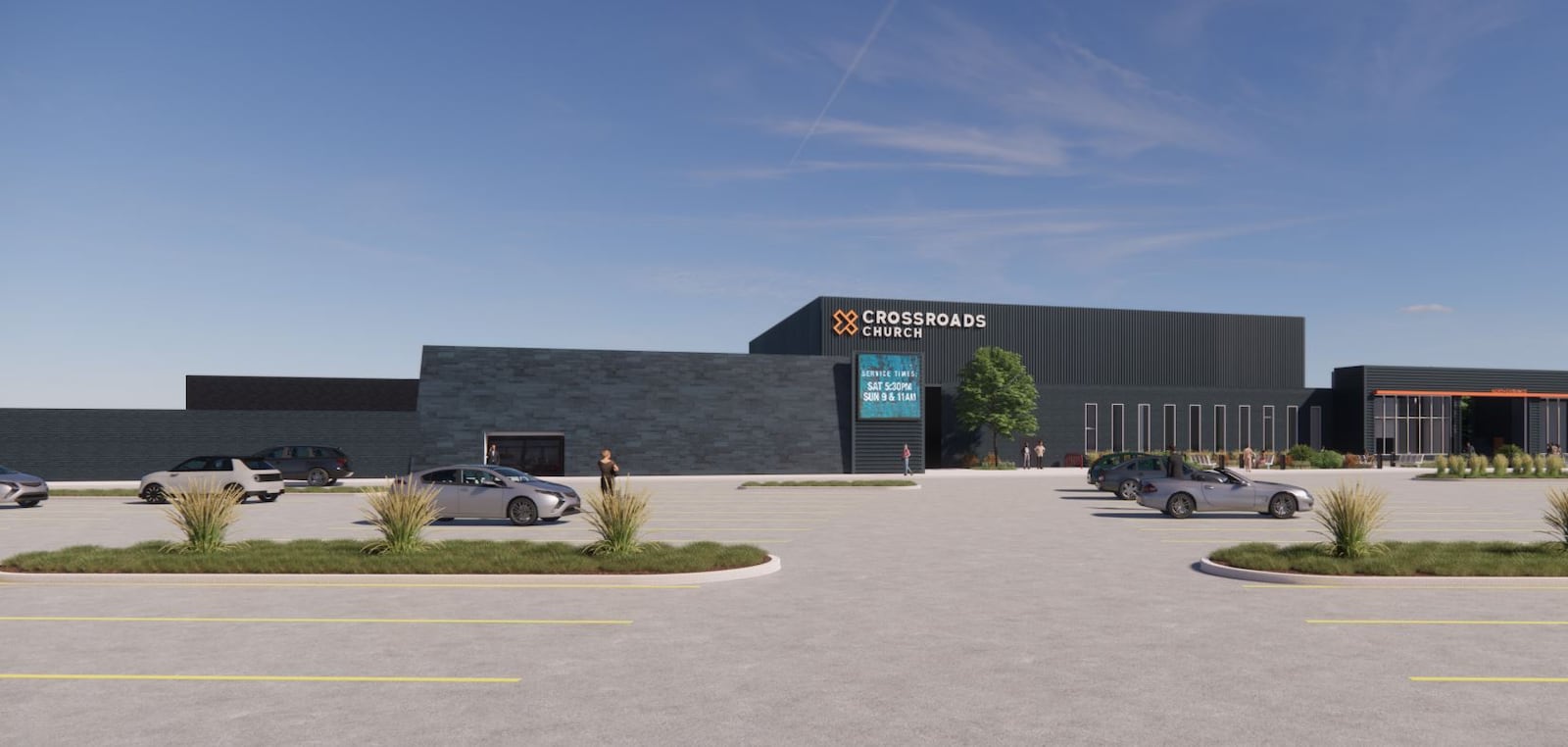 Construction recently launched on the new home of Crossroads Dayton at the former Sears at the Dayton Mall. The new location will be the church's first permanent home. CONTRIBUTED