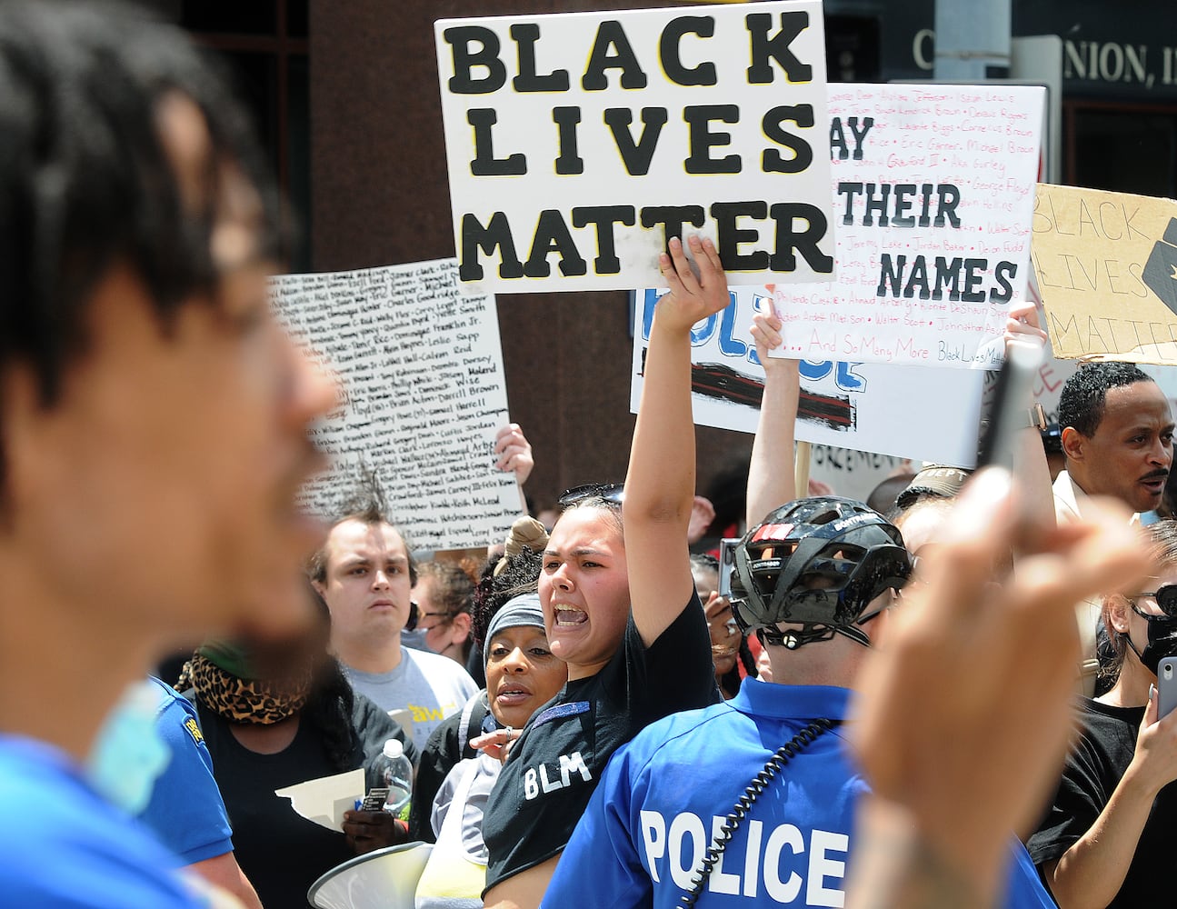 PHOTOS: Hundreds gather for protest in Dayton