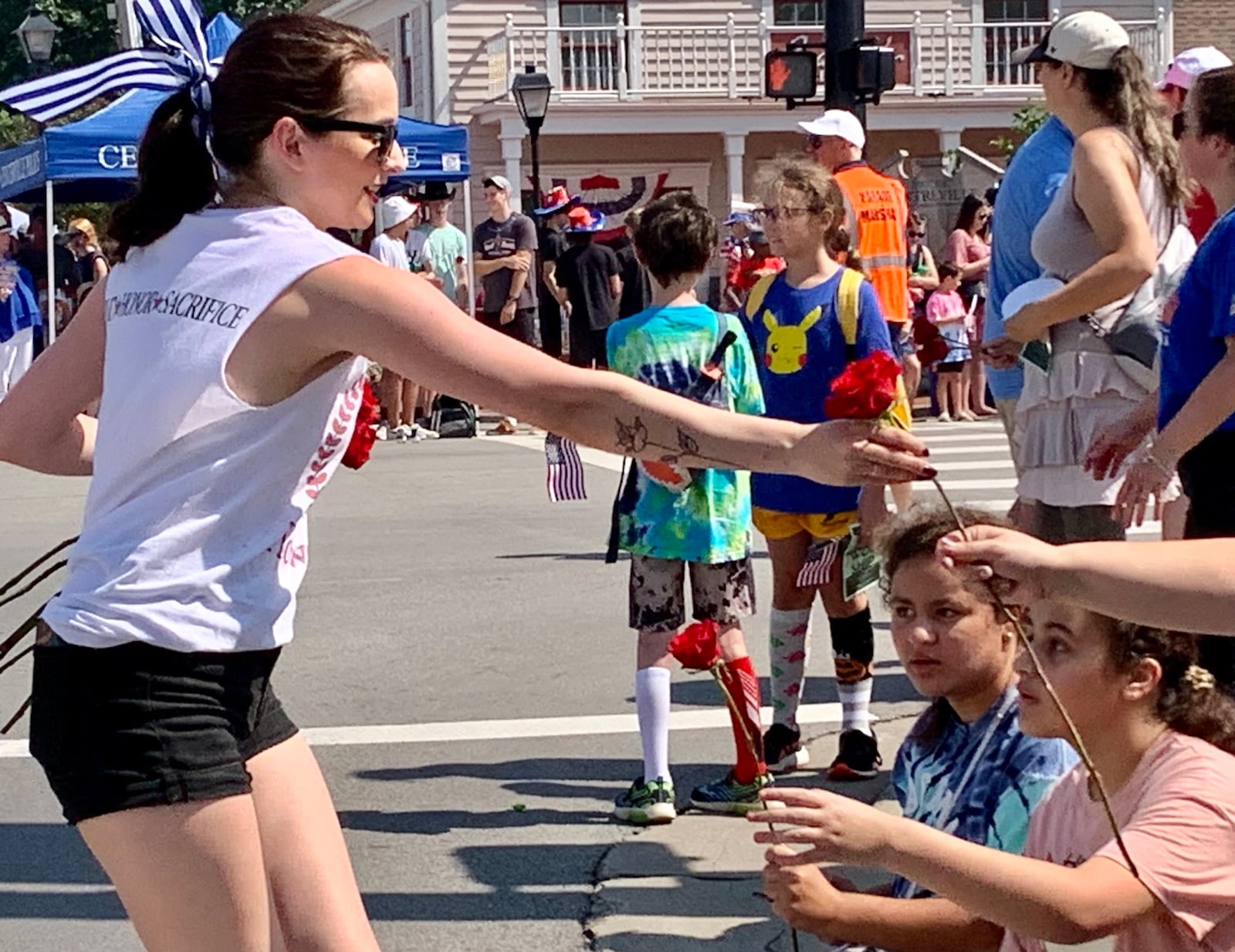 Crowds flocked to watch the parade at the Americana Festival in Centerville, the morning of July 4, 2023. The parade had more than 200 floats, groups, and other units participating. LONDON BISHOP/STAFF