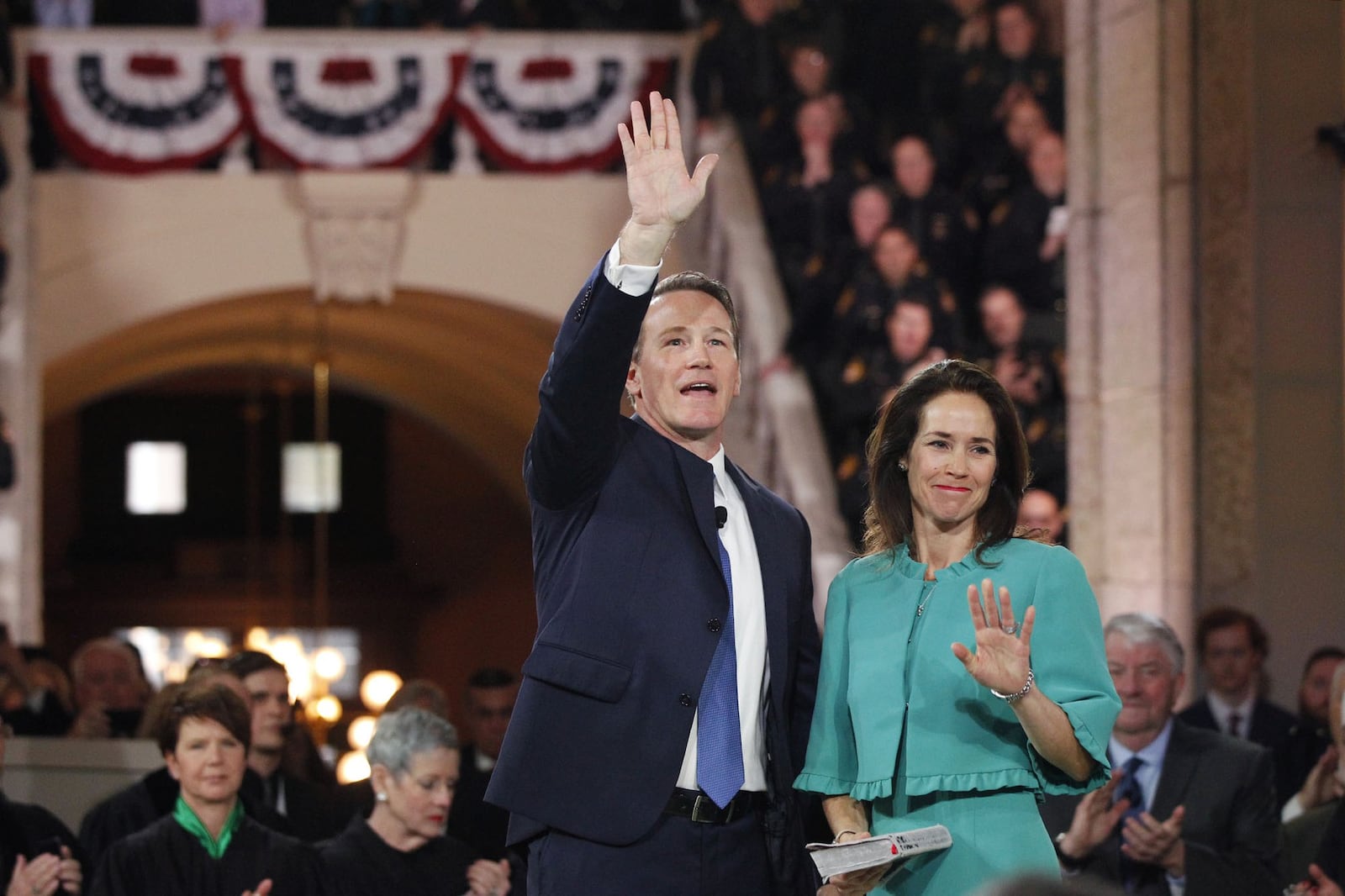 Ohio Lieutenant Governor Jon Husted during a public inauguration ceremony at the Ohio Statehouse, Monday, Jan. 14, 2019, in Columbus, Ohio. (Ty Greenlees, Dayton Daily News)