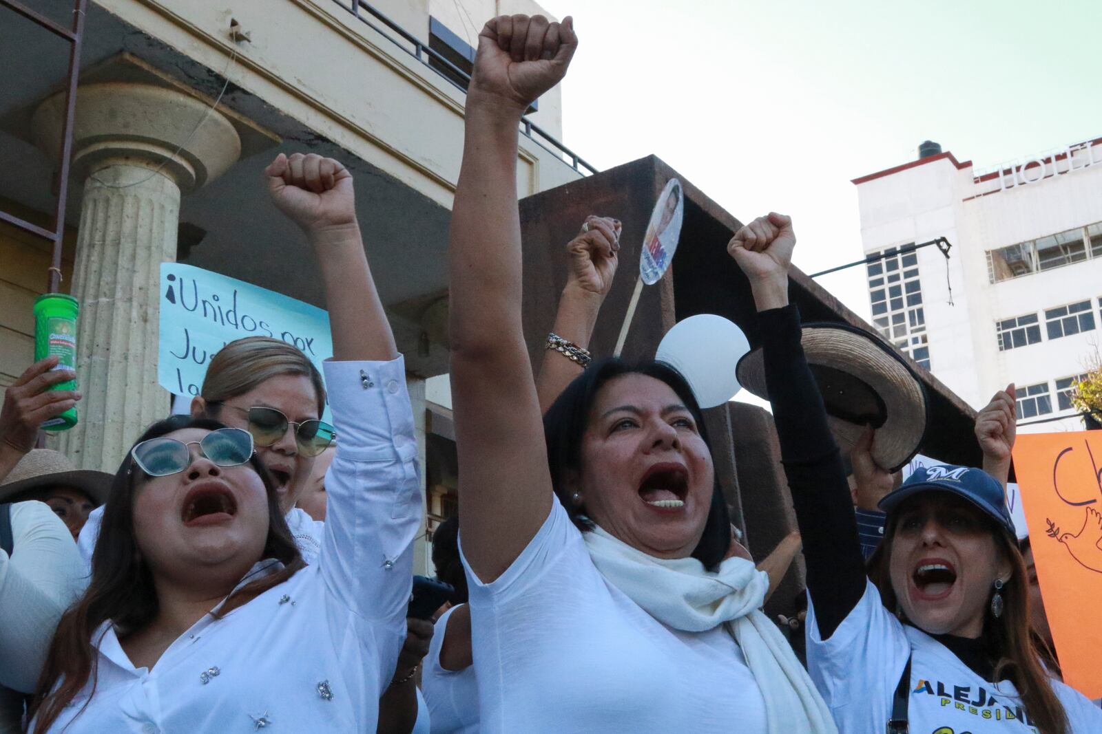 People demand justice for murdered Mayor Alejandro Arcos in Chilpancingo, Guerrero state, Mexico, Thursday, Oct. 10, 2024. (AP Photo/Alejandrino Gonzalez)