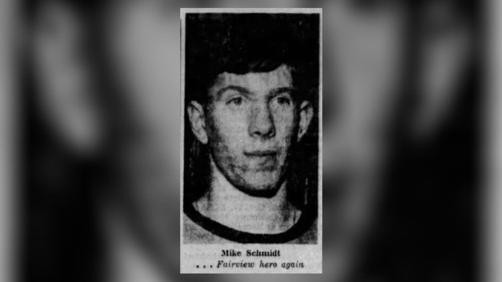 Mike Schmidt as a three sports stand out at Fairview High School in Dayton. DAYTON DAILY NEWS ARCHIVE