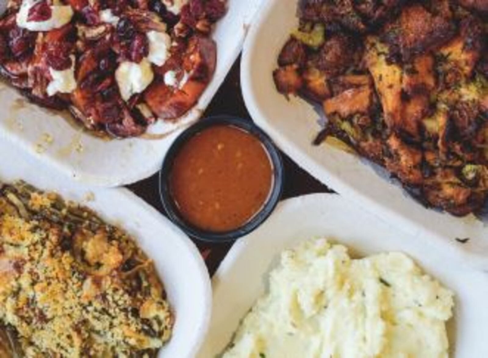 For the first time, Eudora Brewing Company in Kettering is offering pre-made side dishes for customers to take home, heat and enjoy on Thanksgiving Day. CONTRIBUTED