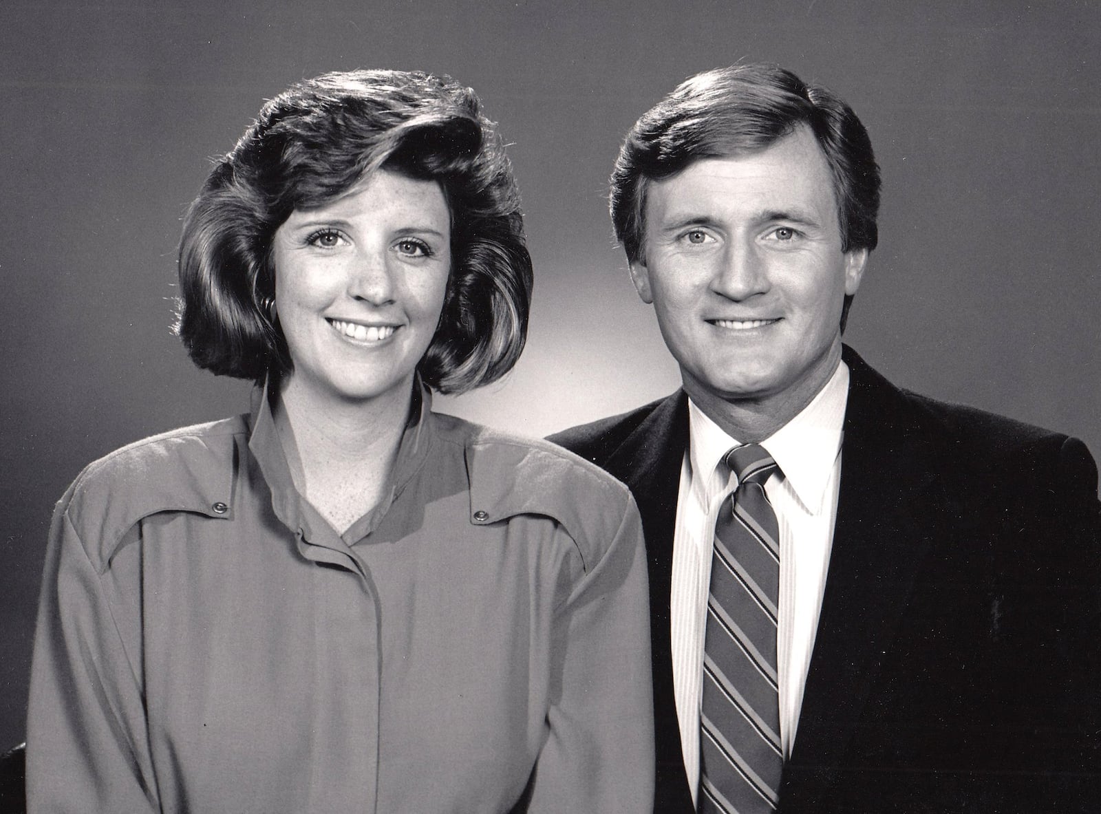 Deborah Countiss and Jim Baldridge were the WHIO-TV anchor team in 1988. Countiss was the first female main anchor at the station. DAYTON DAILY NEWS / WRIGHT STATE UNIVERSITY SPECIAL COLLECTIONS