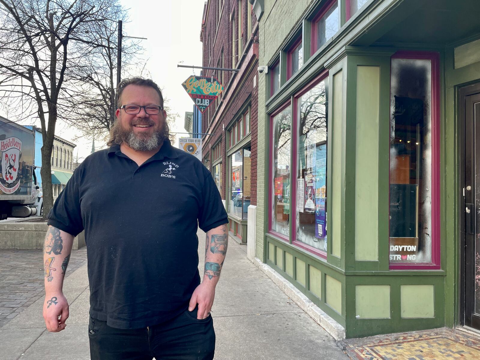 Chef Ashley Ashbrook from Blind Bob’s is opening up a hot dog cart at the beginning of March in downtown Dayton with plans to travel to different events. NATALIE JONES/STAFF